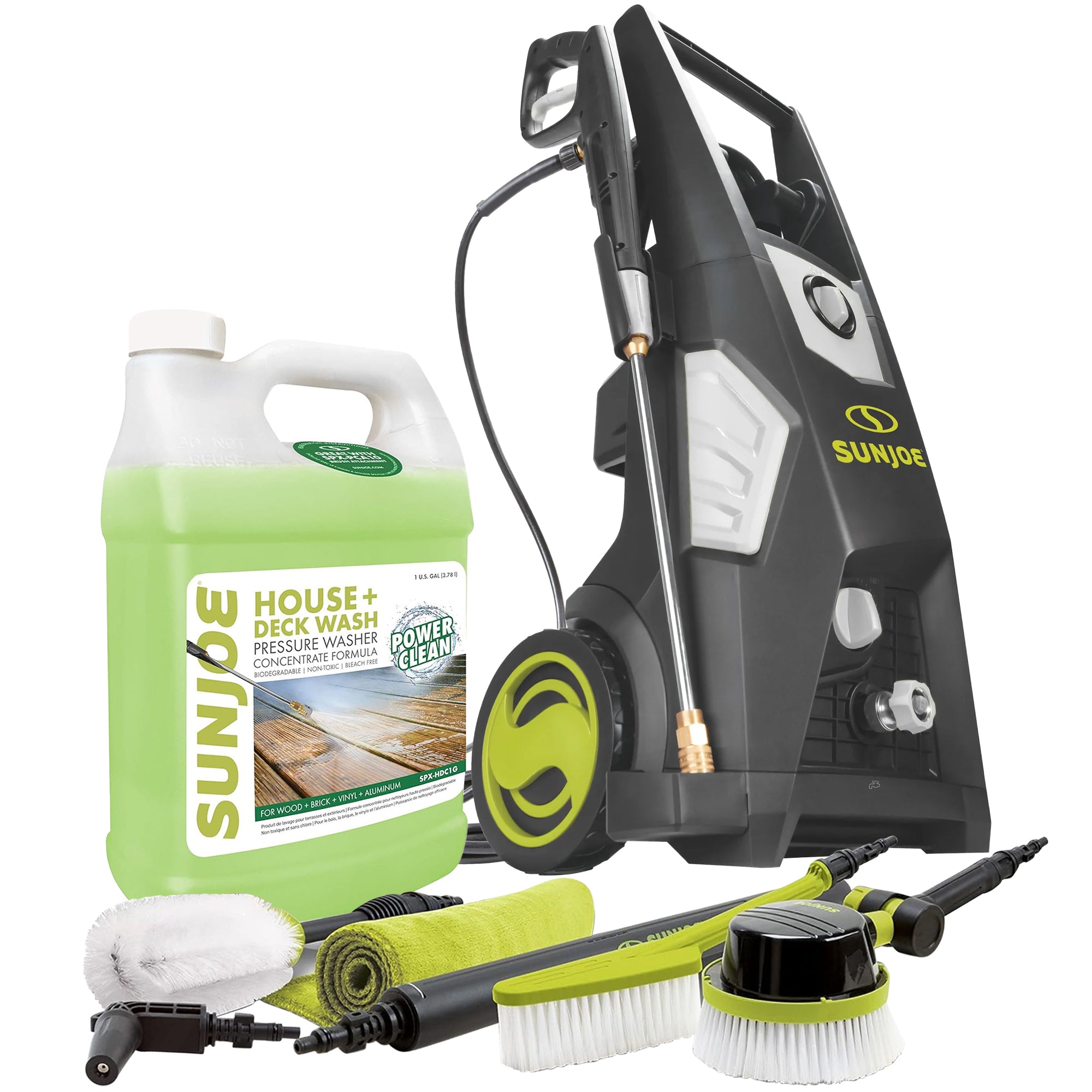 Sun Joe Electric Pressure Washer & Auto Cleaning System & House/Deck Concentrate - VMInnovations