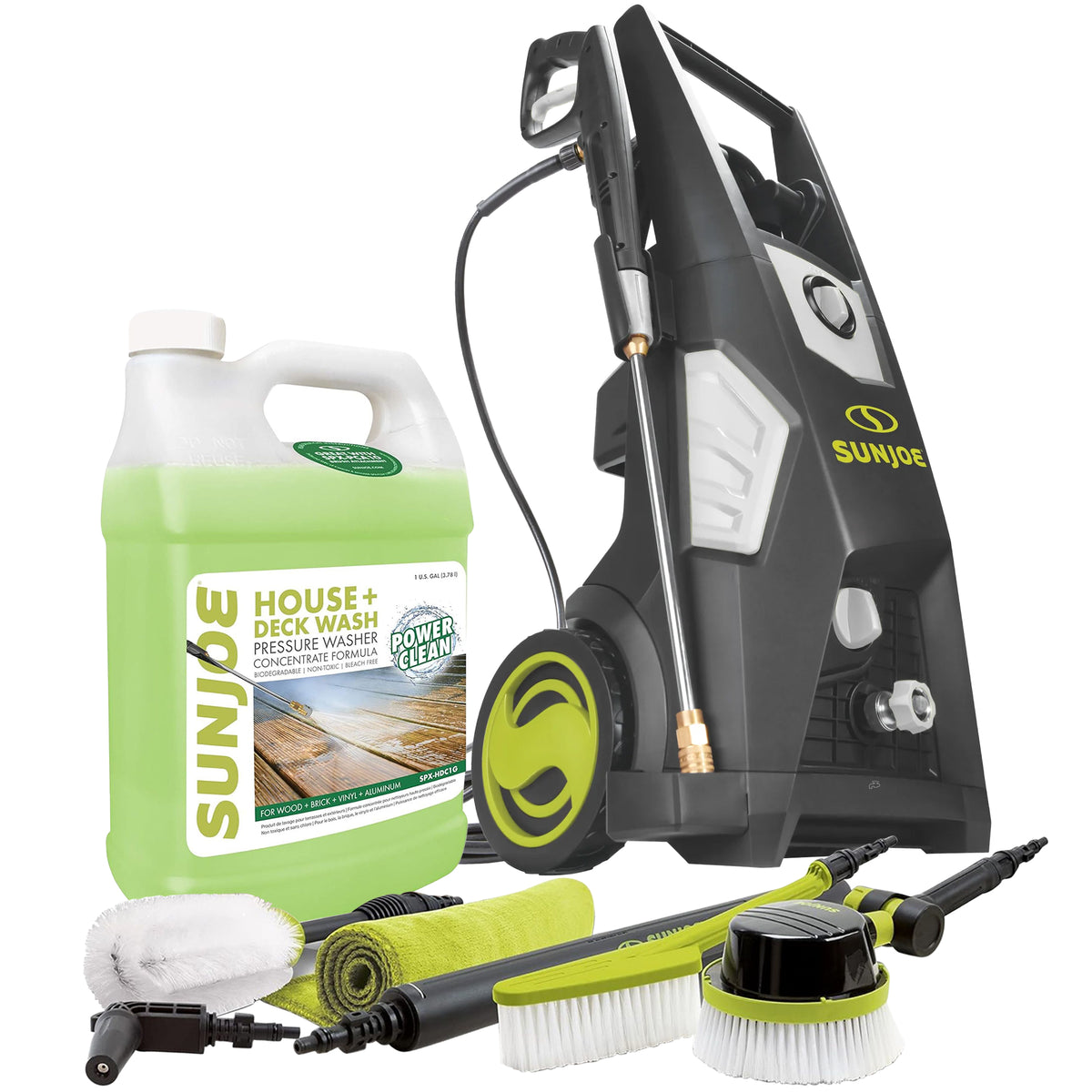 Sun Joe Electric Pressure Washer & Auto Cleaning System & House/Deck Concentrate