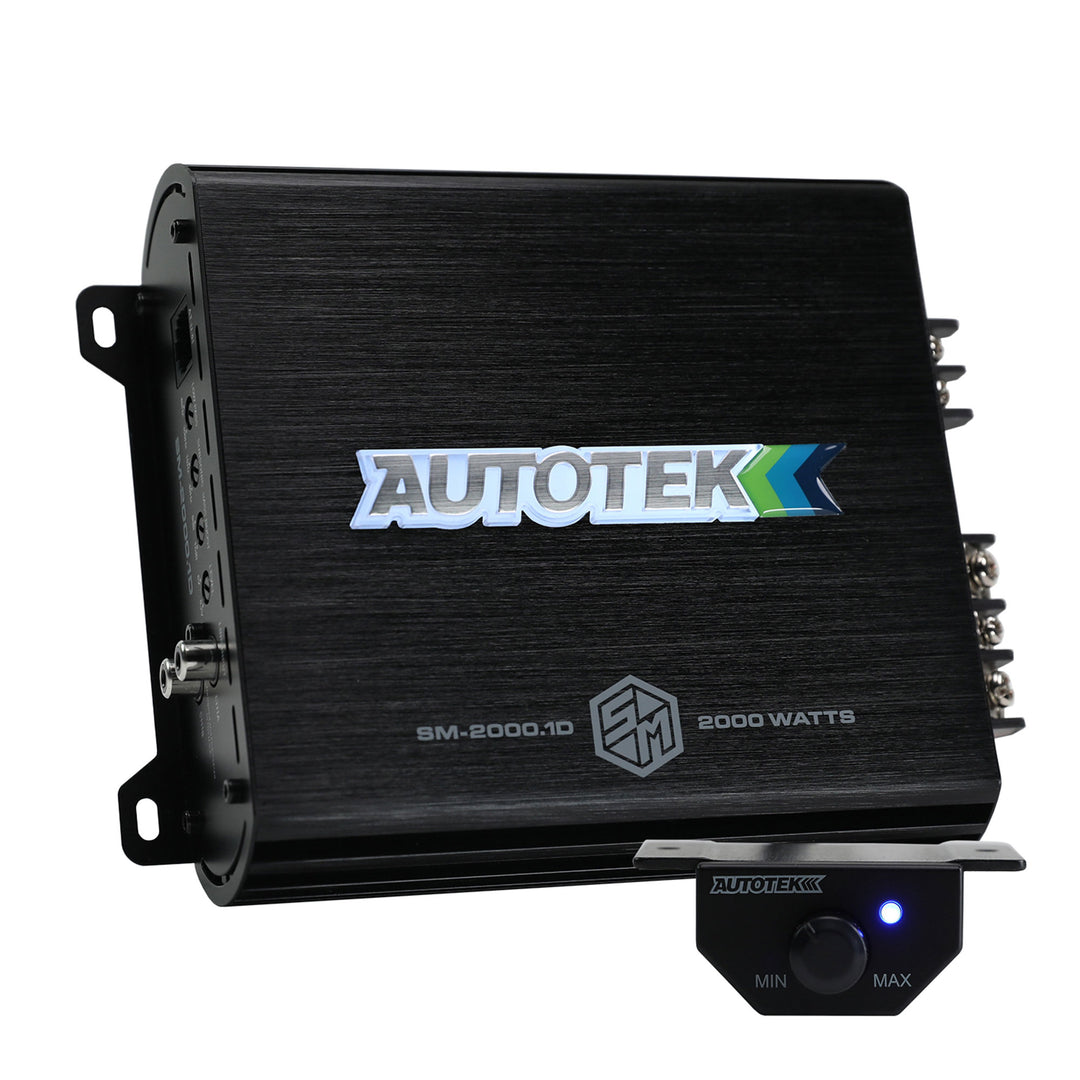 Autotek 2000W 1 Channel Car Audio Amplifier, Bass Knob, Street Machine SM-2000.1 - VMInnovations