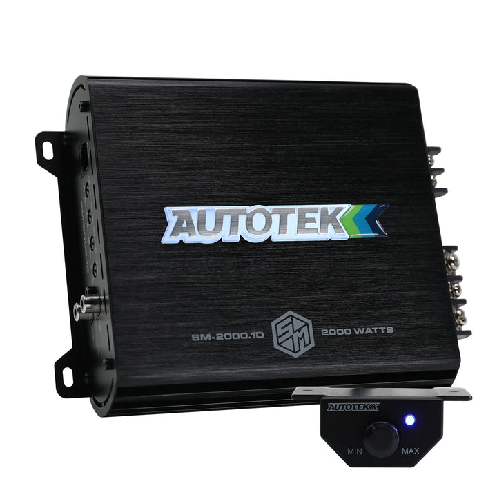 Autotek 2000W 1 Channel Car Audio Amplifier, Bass Knob, Street Machine SM-2000.1 - VMInnovations