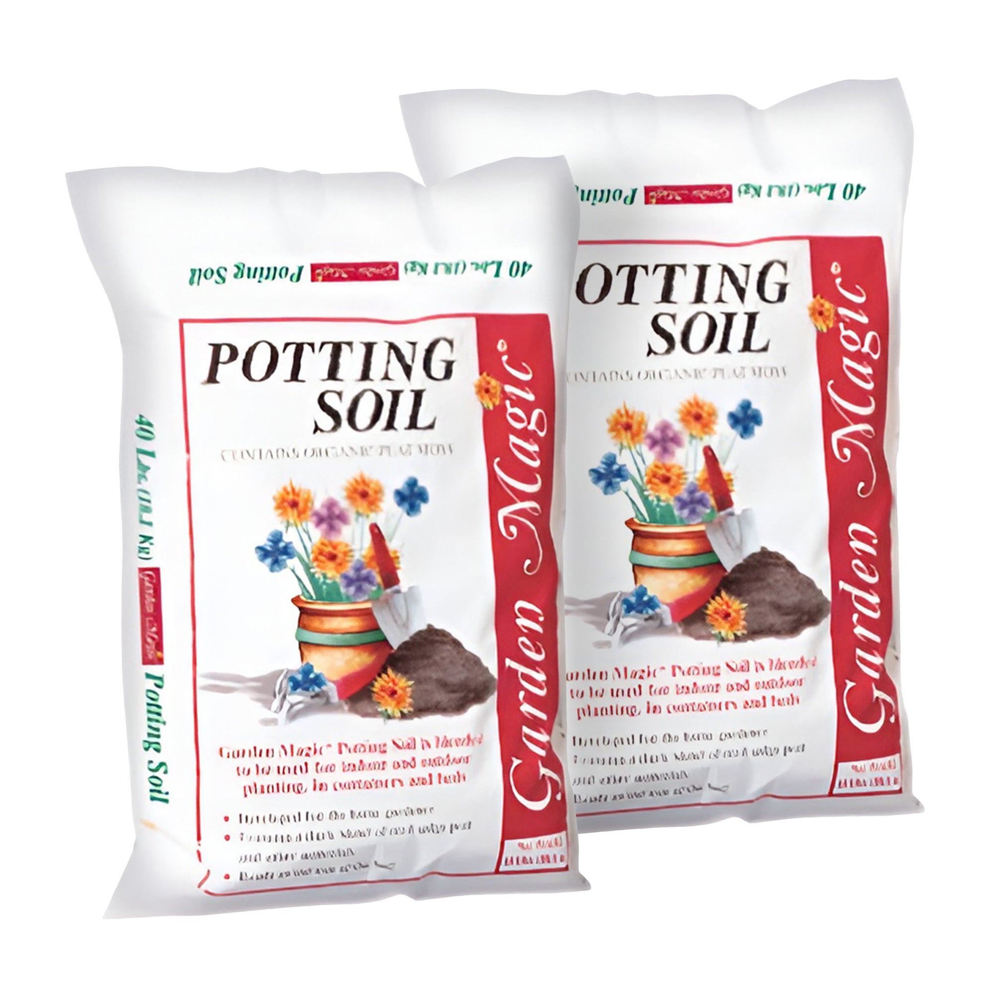 Michigan Peat Company Garden Magic General Purpose Potting Soil, 40 lb, 2 Pack - VMInnovations