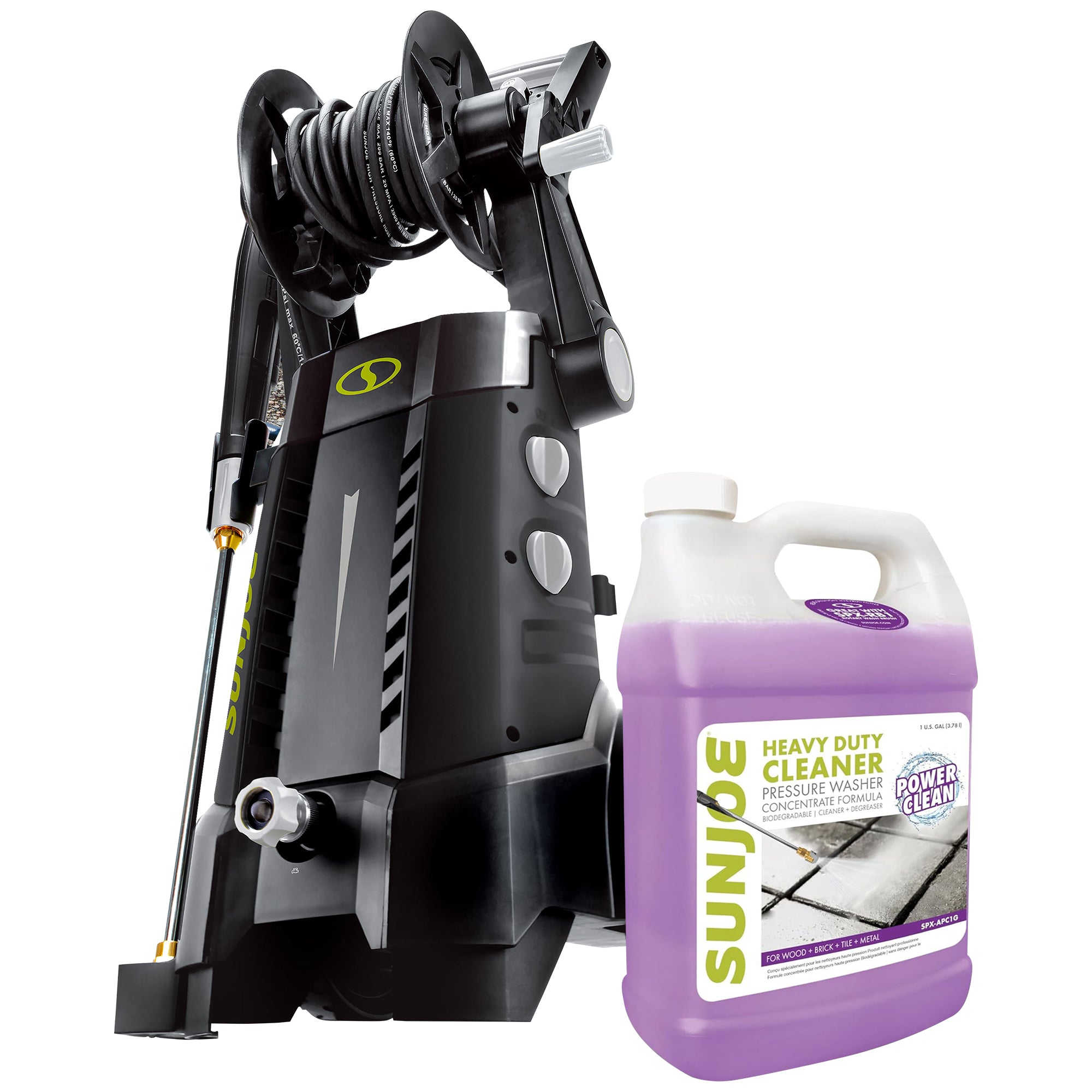 Sun Joe Electric 14.5 Amp Pressure Washer Hose Reel & All Purpose Concentrate - VMInnovations
