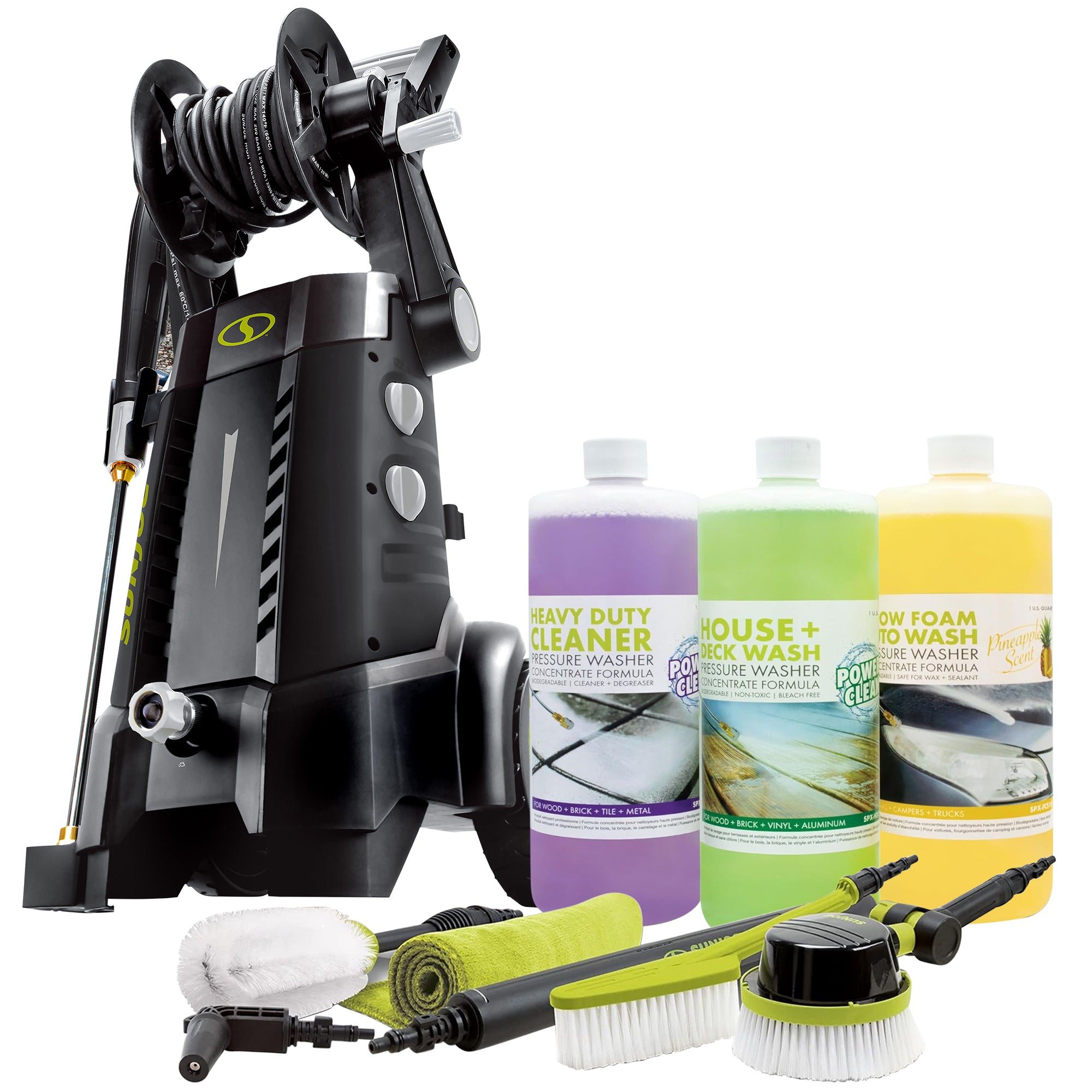 Sun Joe Electric 14.5A Pressure Washer Auto Cleaning System & 3 Pack Concentrate - VMInnovations