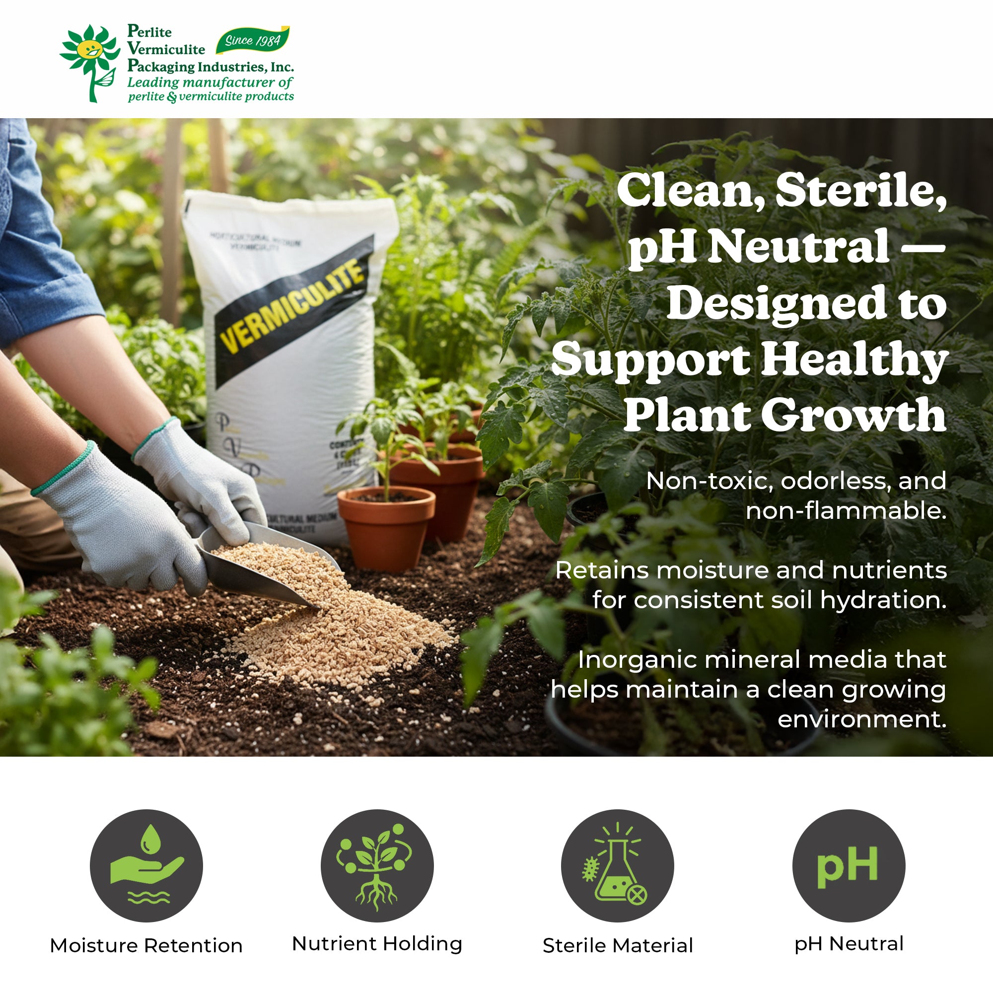 PVP Industries Medium Vermiculite Professional Grade Soil Conditioner (Open Box) - VMInnovations