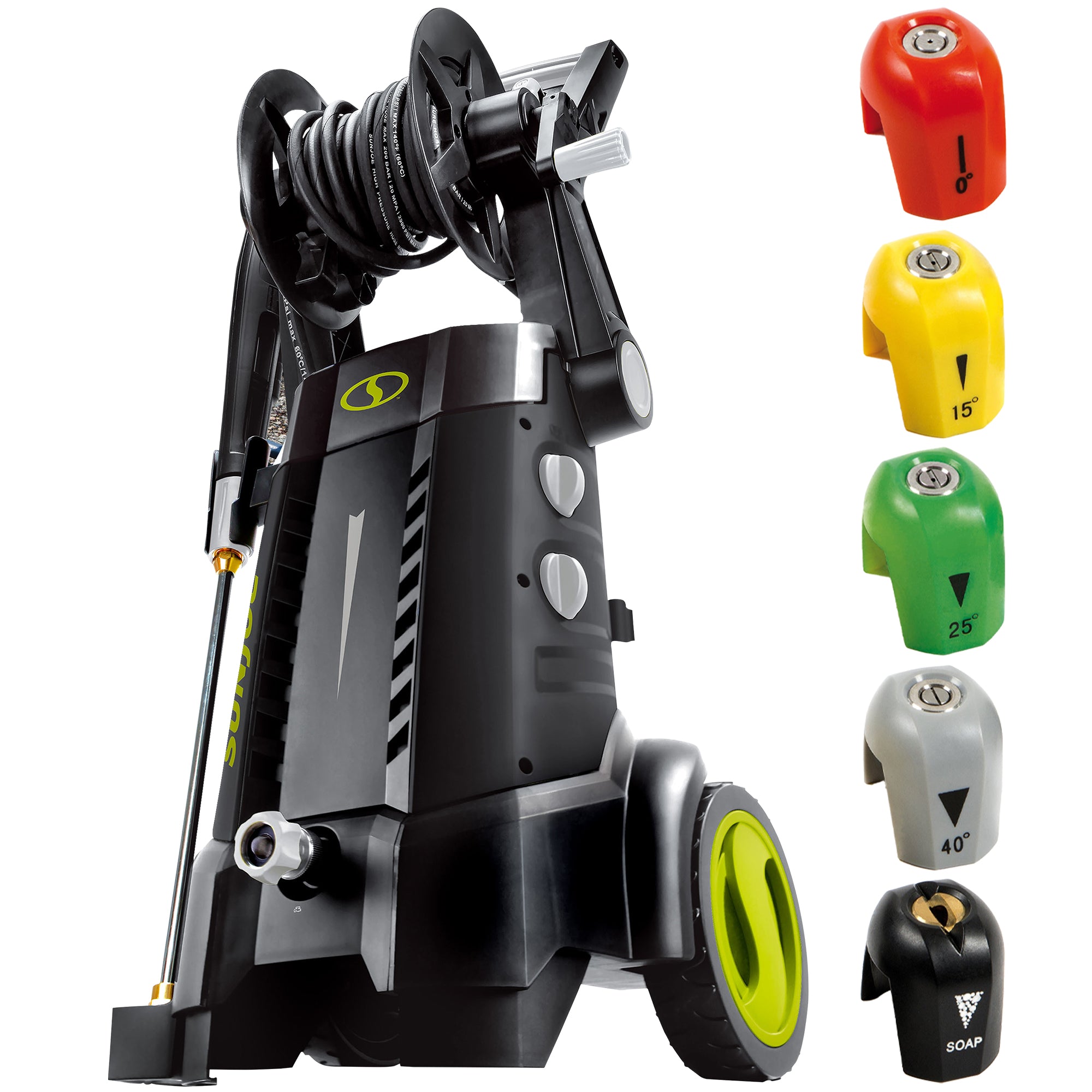 Sun Joe Quick-Connect Spray 5-Tip Set & 2030 PSI Corded Electric Pressure Washer - VMInnovations