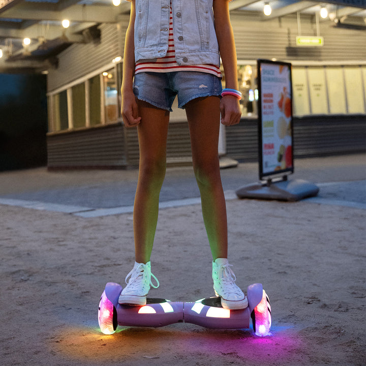 Jetson All Terrain Electric Hoverboard Self Balancing Scooter LED Lights, Purple - VMInnovations