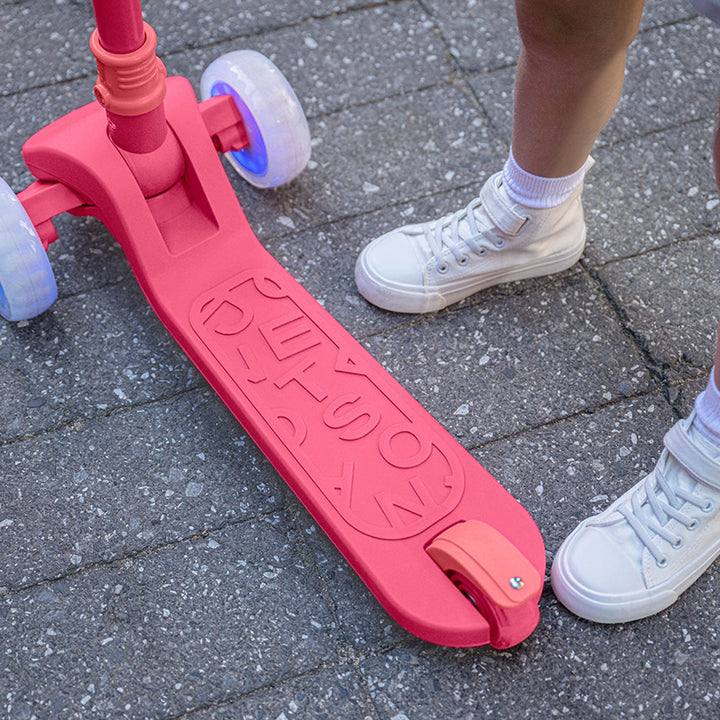 Jetson Bloom Kick Scooter with LED Lights & Height Adjustable Handlebar, Pink - VMInnovations