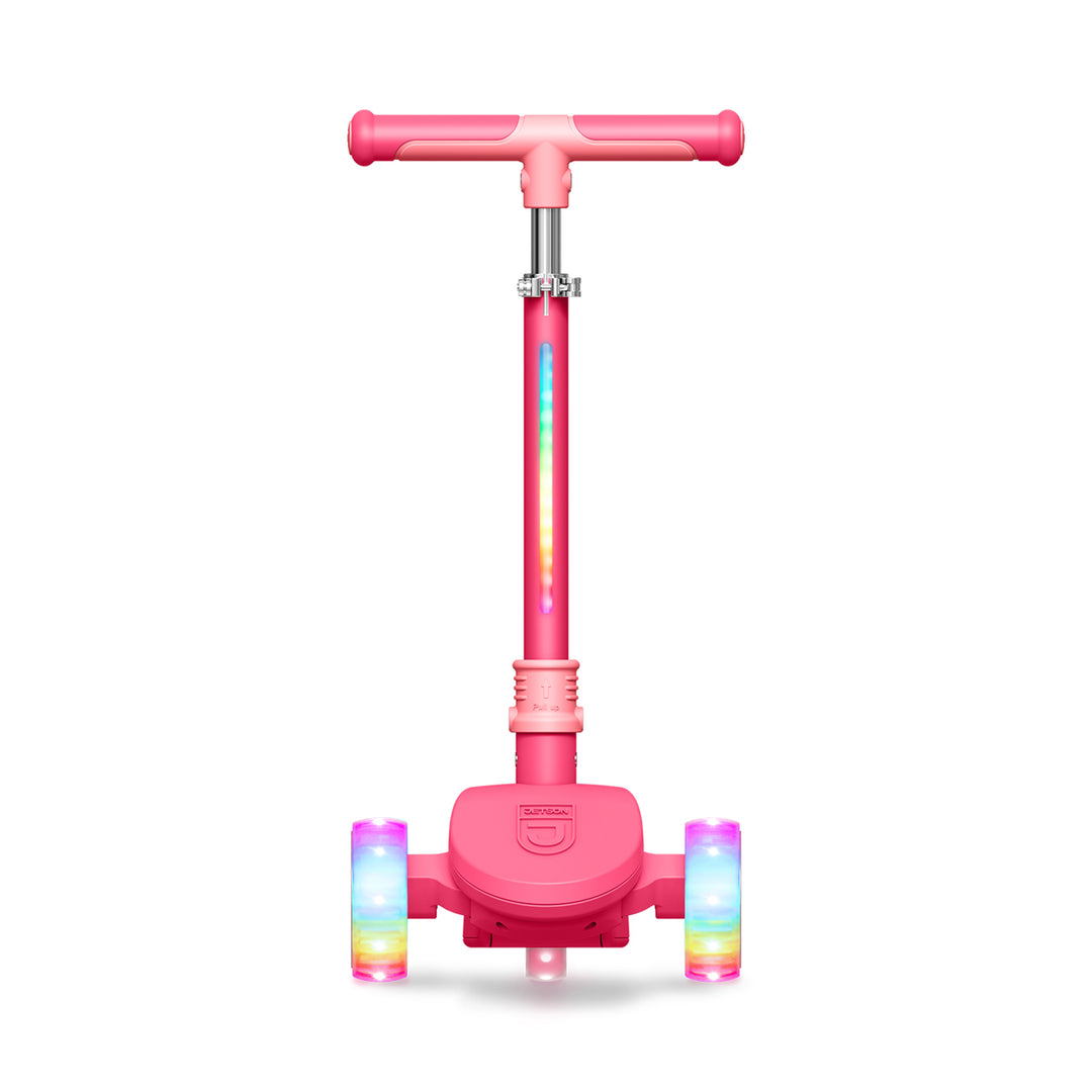Jetson Bloom Kick Scooter with LED Lights & Height Adjustable Handlebar, Pink - VMInnovations