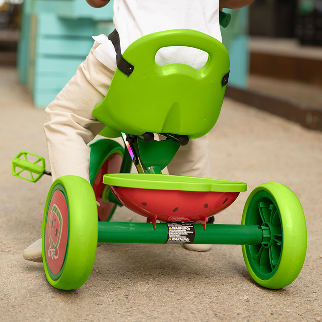 Jetson CoComelon Light-Up Trike with Front and Rear Baskets, Seatbelt and Bell - VMInnovations