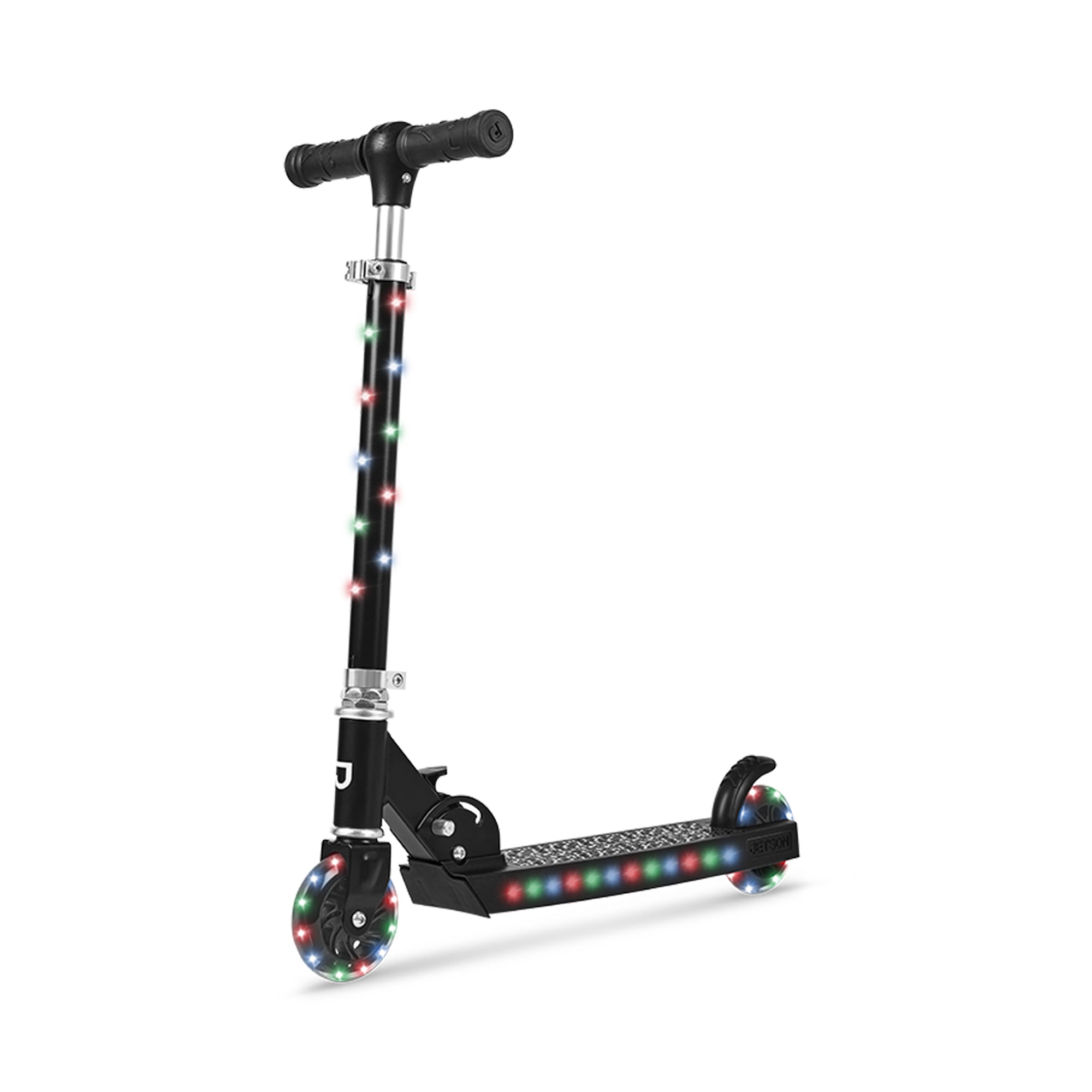 Jetson Jupiter Kick Scooter with LED Lights & Height Handlebar, Black (Open Box) - VMInnovations