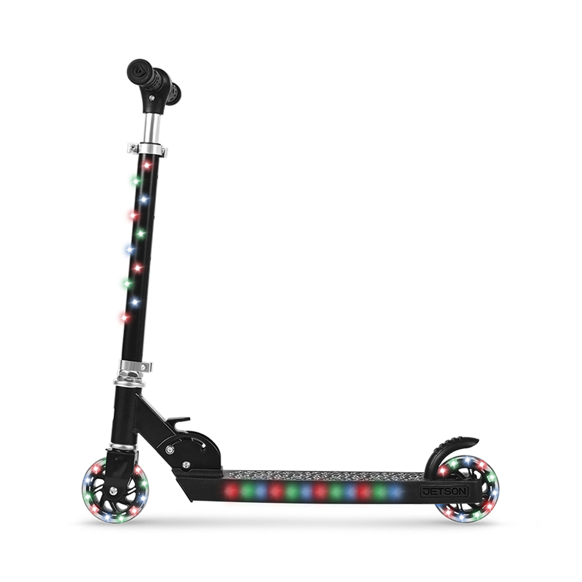 Jetson Jupiter Kick Scooter with LED Lights & Height Handlebar, Black (Open Box) - VMInnovations