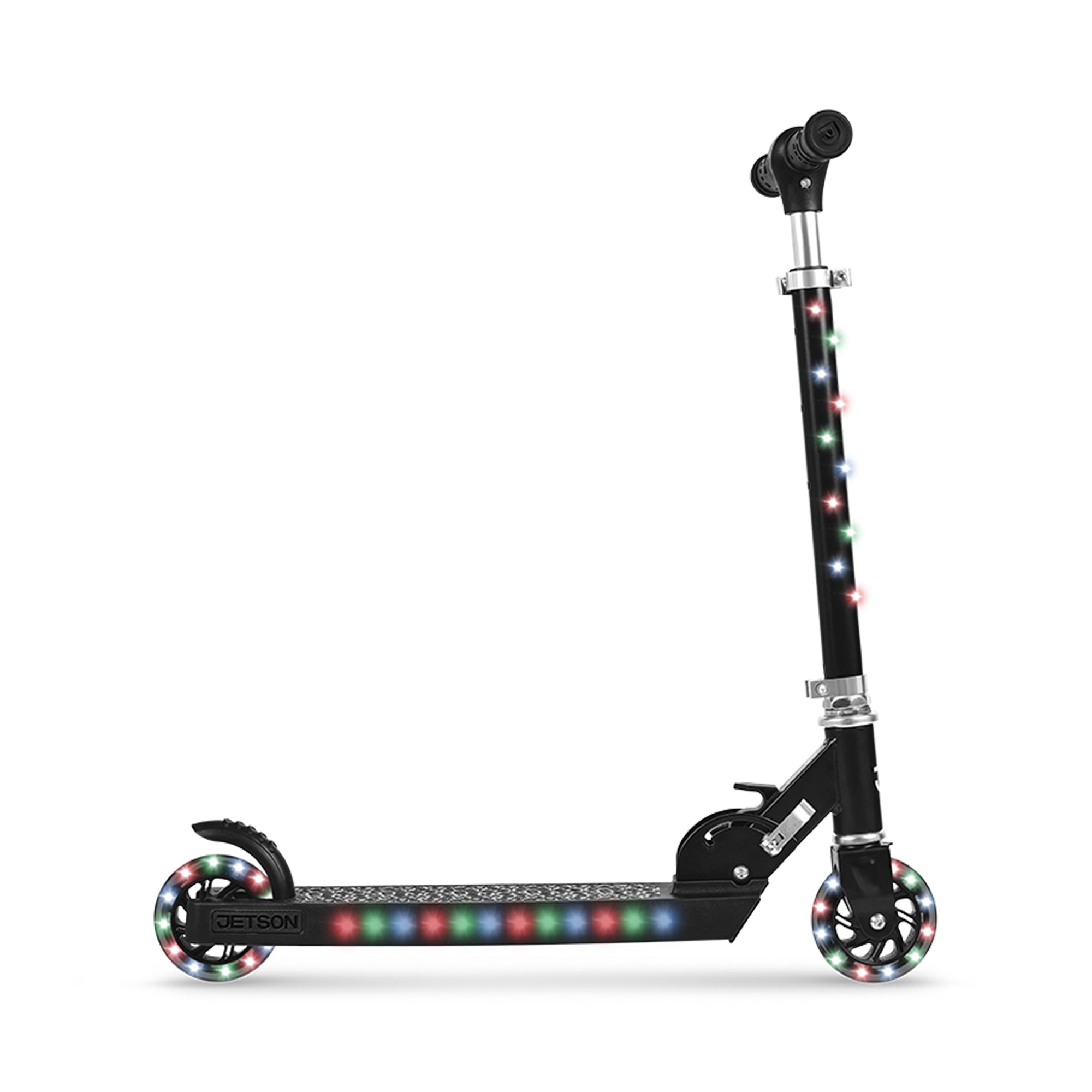 Jetson Jupiter Kick Scooter with LED Lights & Height Handlebar, Black (Open Box) - VMInnovations