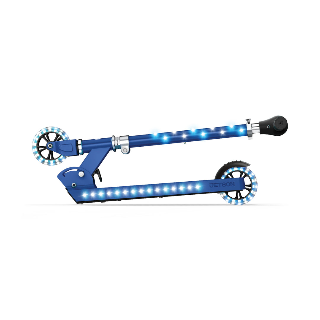Jetson Jupiter Kick Scooter with LED Lights & Height Adjustable Handlebar, Blue - VMInnovations