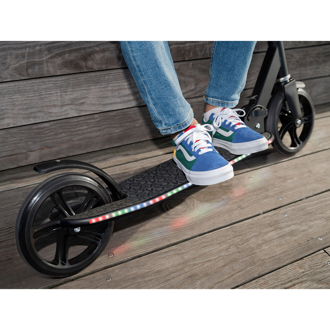 Jetson Jumbo 2 Wheel Light Up Scooter Adjustable Kick Ride On Toy for Kid, Black - VMInnovations