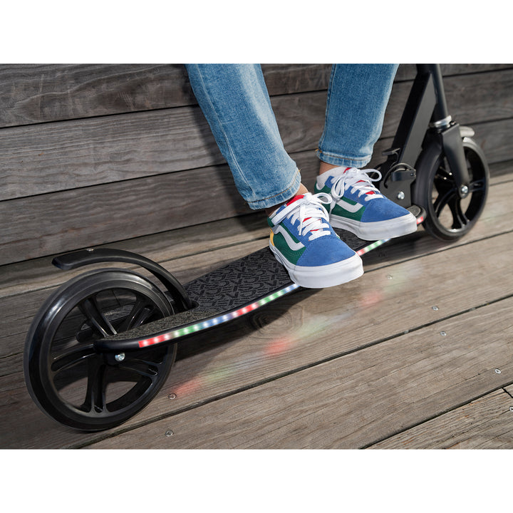 Jetson Jumbo 2 Wheel Light Up Scooter Adjustable Kick Ride On Toy for Kid, Black - VMInnovations