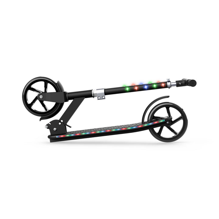 Jetson Jumbo 2 Wheel Light Up Scooter Adjustable Kick Ride On Toy for Kid, Black - VMInnovations