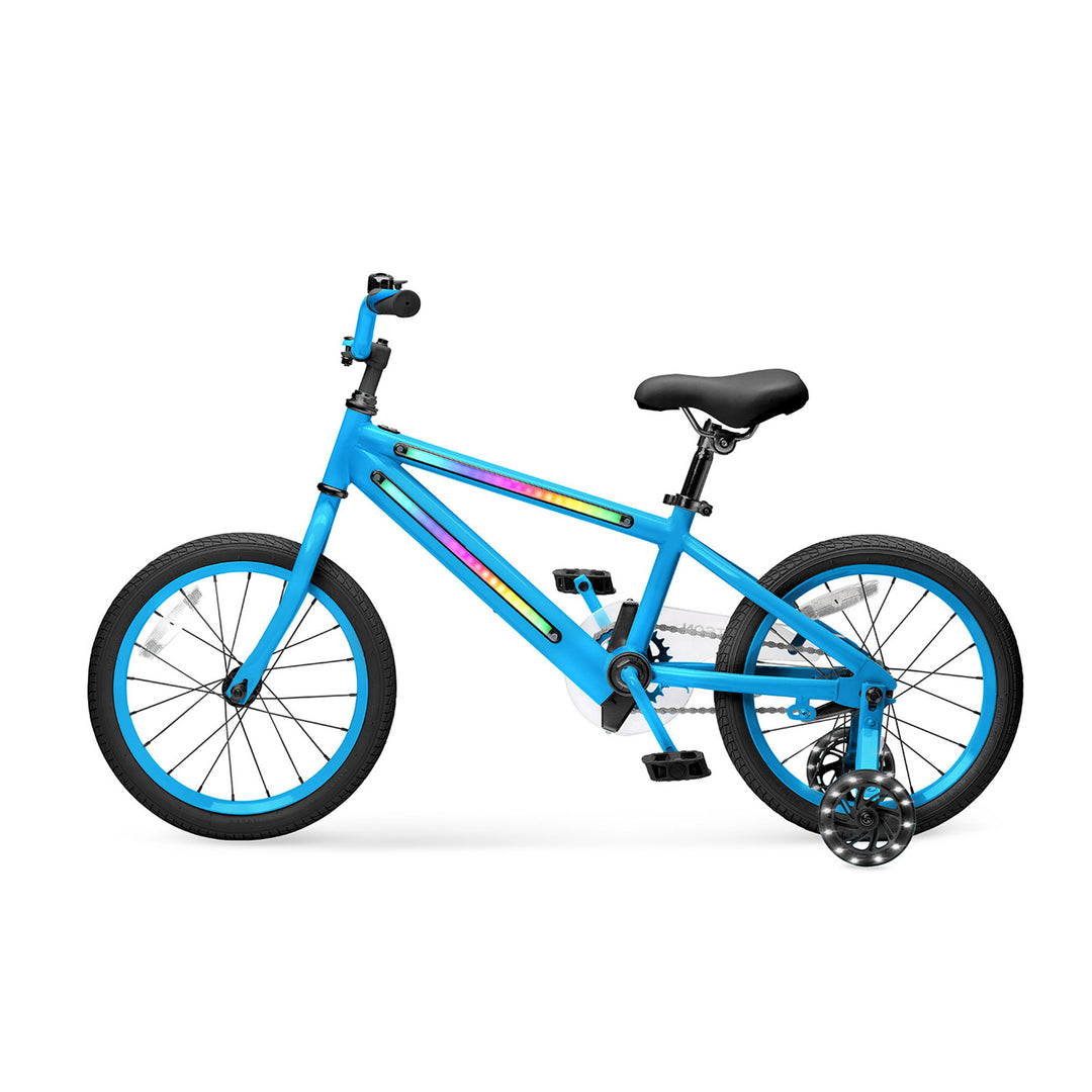 Jetson Light Rider 16" LED Kids Bike with Coaster Brakes, Training Wheels, Blue - VMInnovations