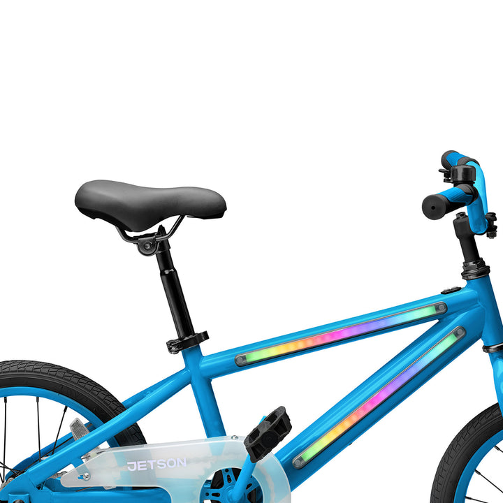Jetson Light Rider 16" LED Kids Bike with Coaster Brakes, Training Wheels, Blue - VMInnovations