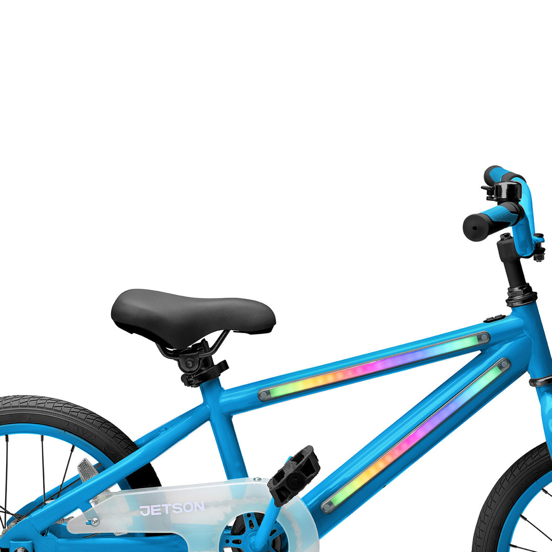 Jetson Light Rider 16" LED Kids Bike with Coaster Brakes, Training Wheels, Blue - VMInnovations