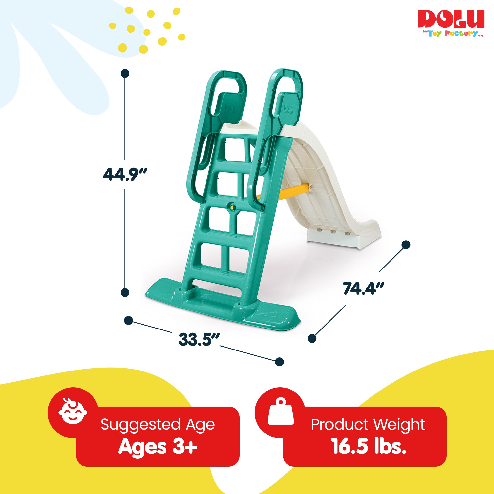 DOLU Big Splash Slide for Indoor or Outdoor Use with Water Connection (Open Box)