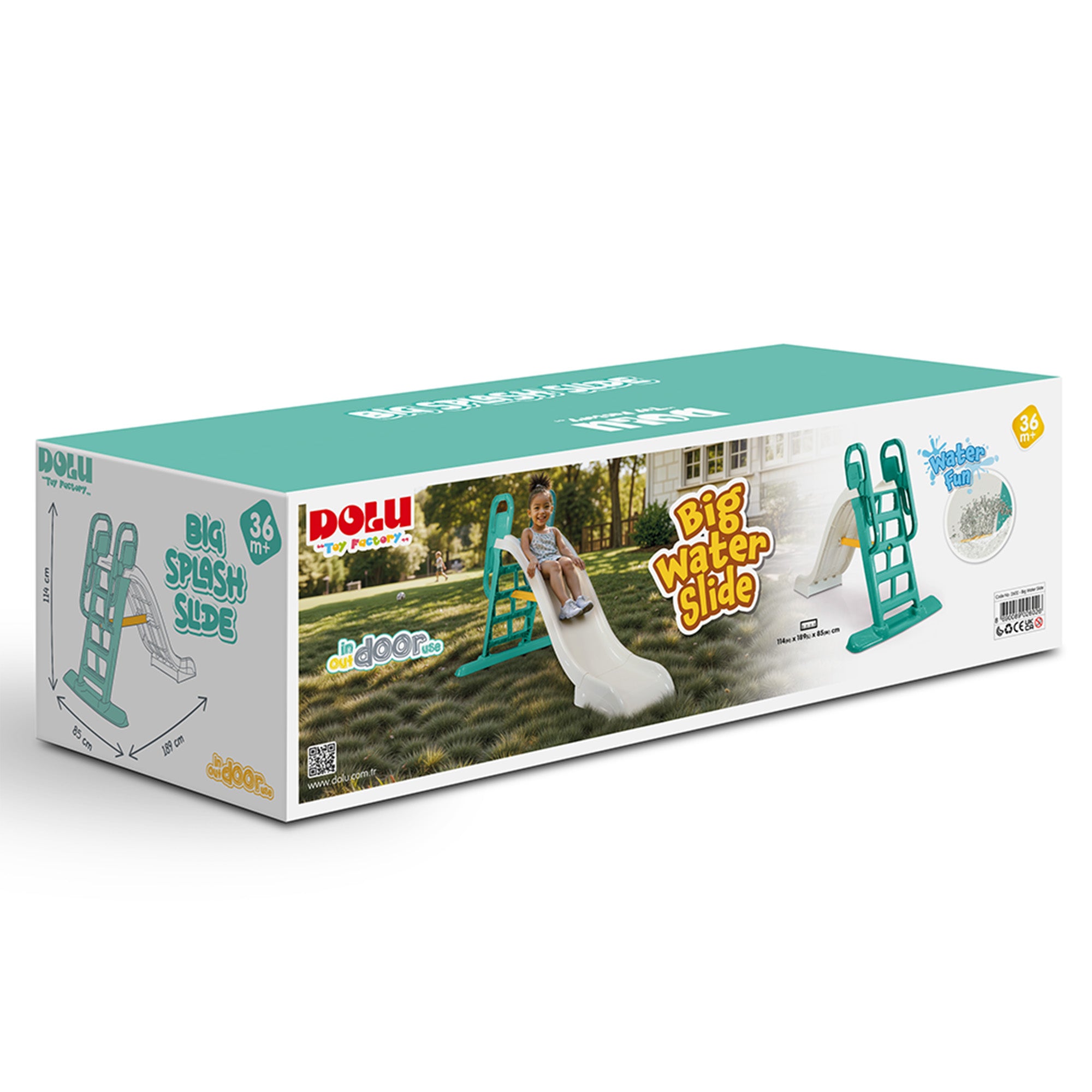 DOLU Big Splash Slide for Indoor or Outdoor Use with Water Connection (Open Box)