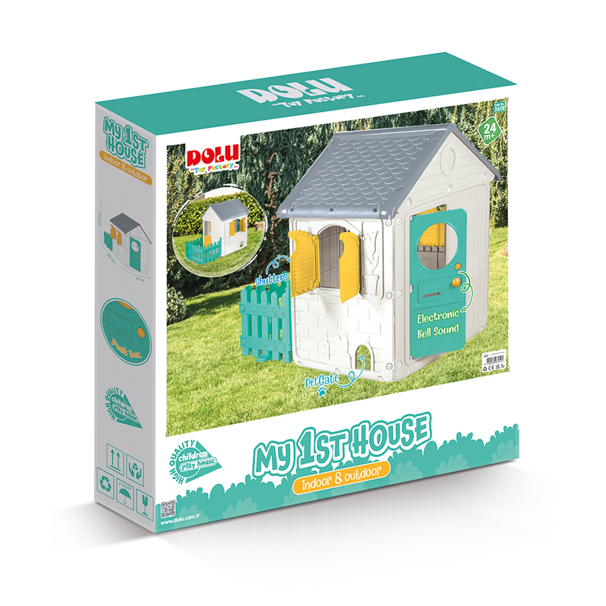 DOLU My First Playhouse with Fence, Durable, Easy-to-Assemble Playhouse (Used) - VMInnovations