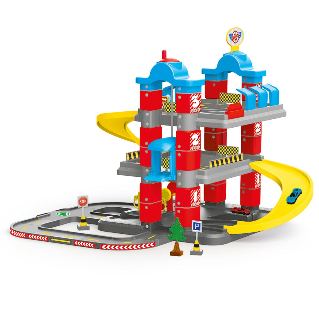 DOLU Full 3-Storey Car Park, Multi-level Toy Garage Playset for Toddlers Ages 3+ - VMInnovations