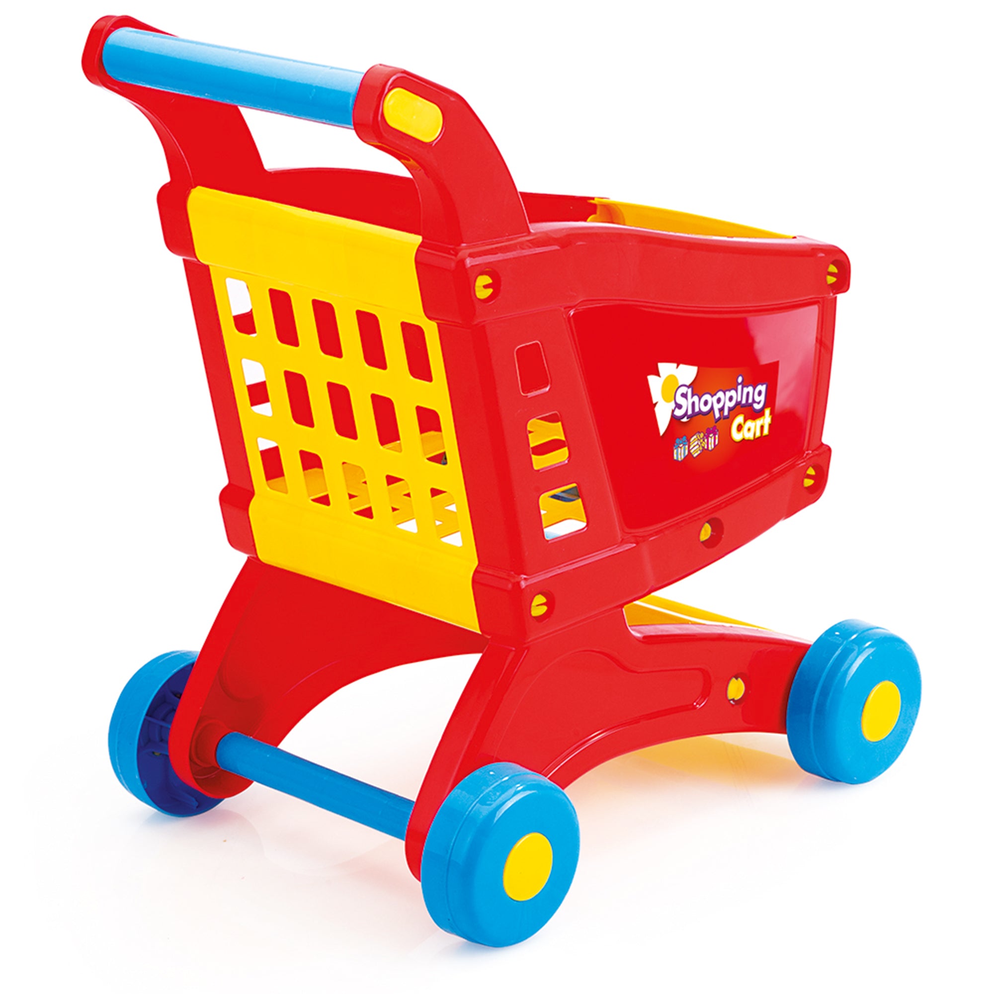 Dolu My Pretend Play Shopping Cart Toddler Push Toy for Kids Ages 2 and Up, Red - VMInnovations