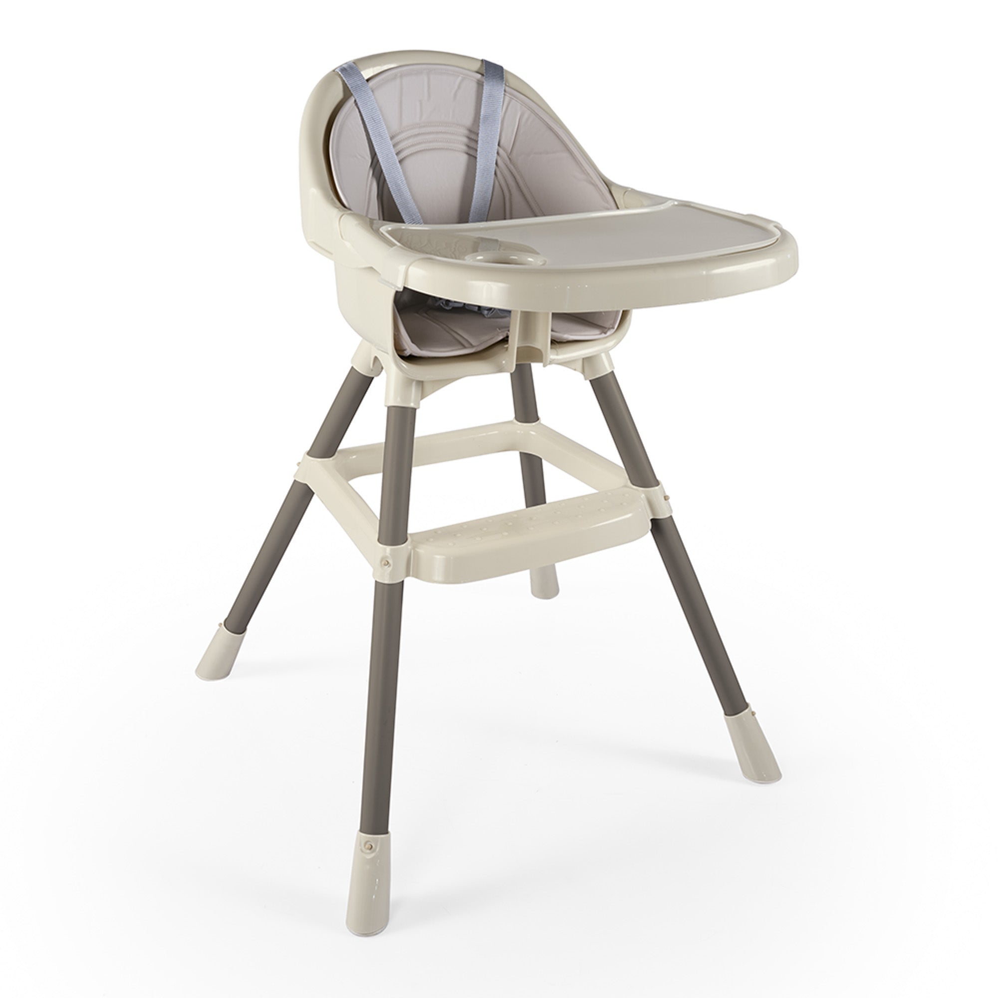 Dolu Nuve High Chair for 6 Months & Up, 3 Point Harness, Beige (Open Box)