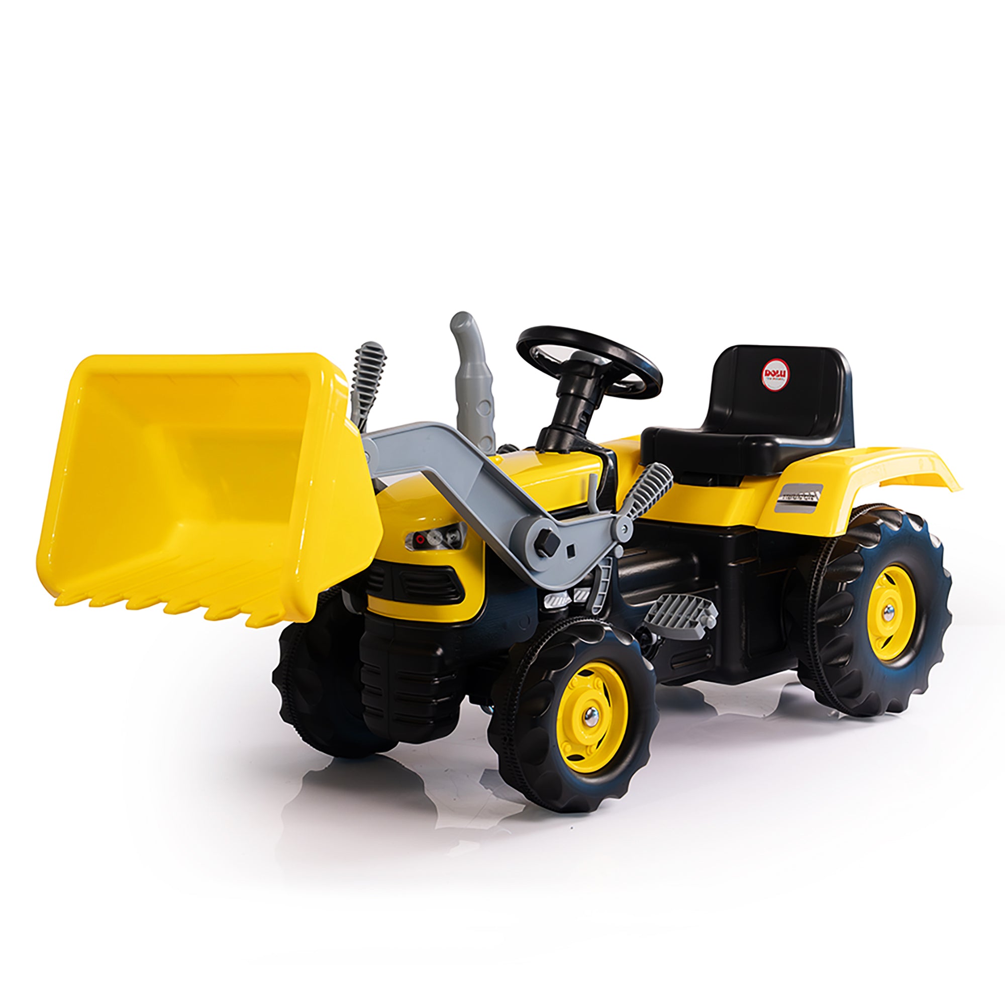 DOLU Kids Pedal Tractor and Excavator Ride On Toy with Adjusting Seat (Open Box)