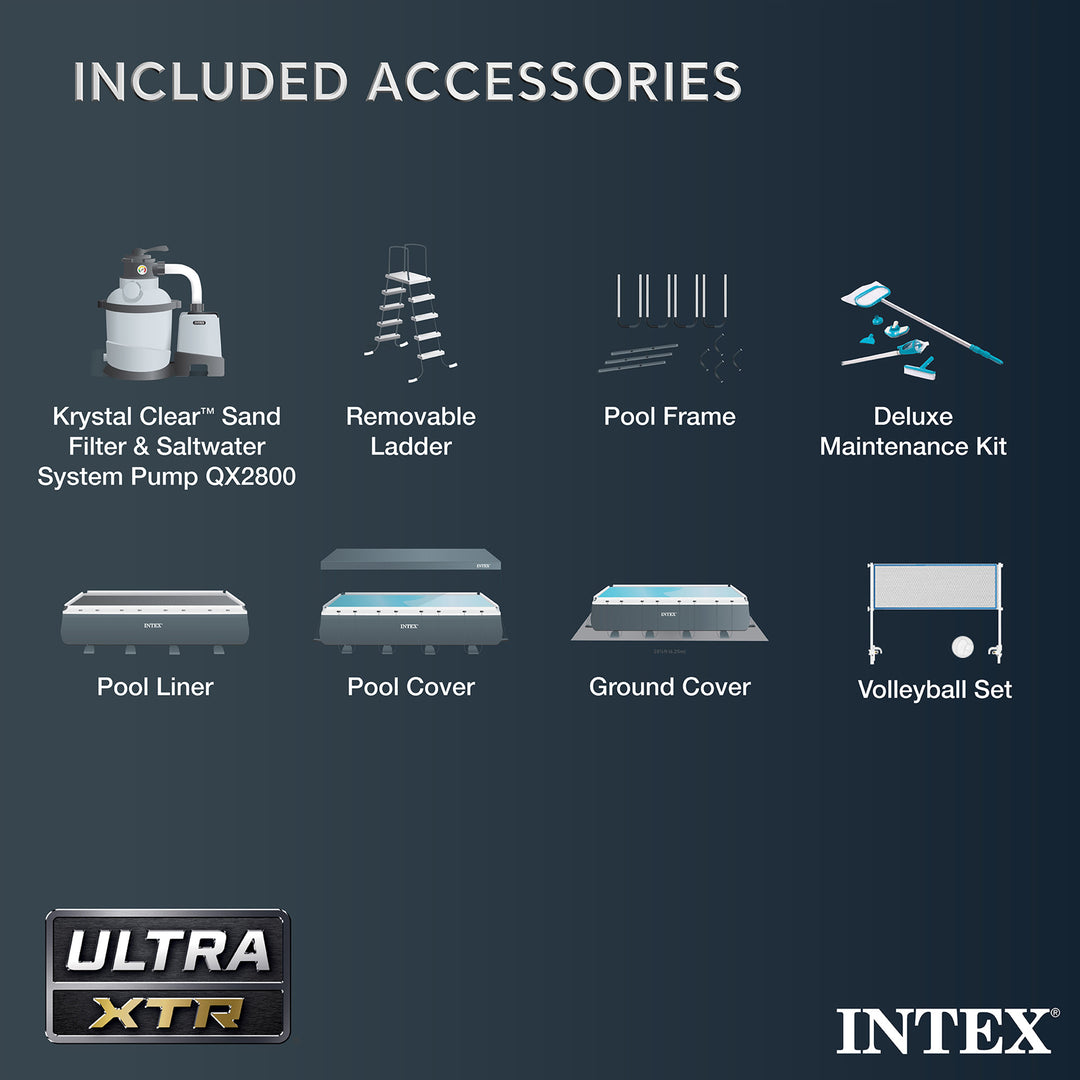 Intex Ultra XTR 32' x 16' x 52" Above Ground Pool & OptiFlow Premium Filter Sand - VMInnovations