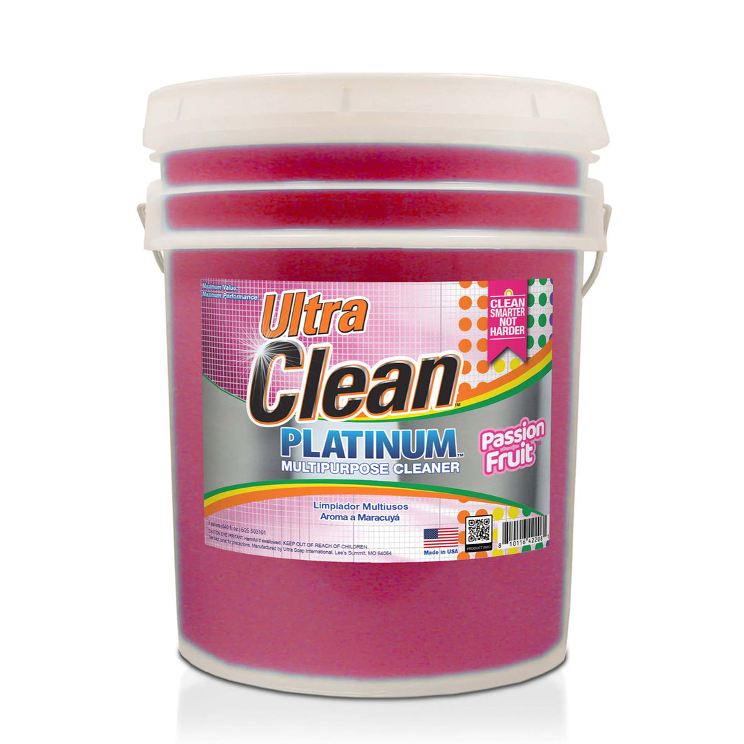 Ultra Clean Platinum Multipurpose Cleaner, Non-Abrasive, Passion Fruit, 5 Gal - VMInnovations