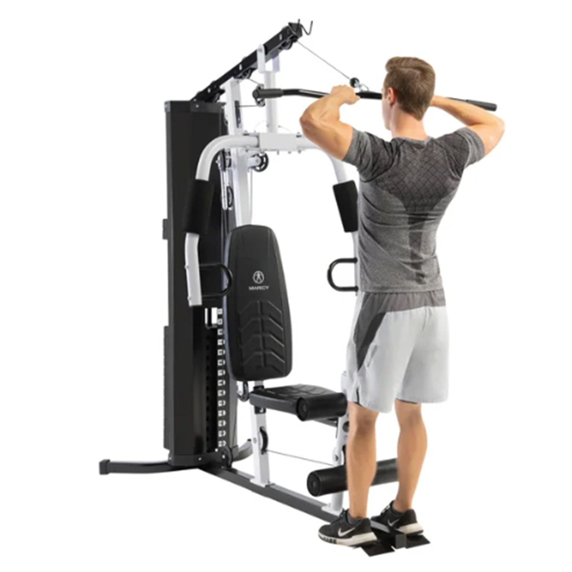 Marcy 150 lb Stack Home Gym, Full Body Strength Training Workout Machine, Black - VMInnovations