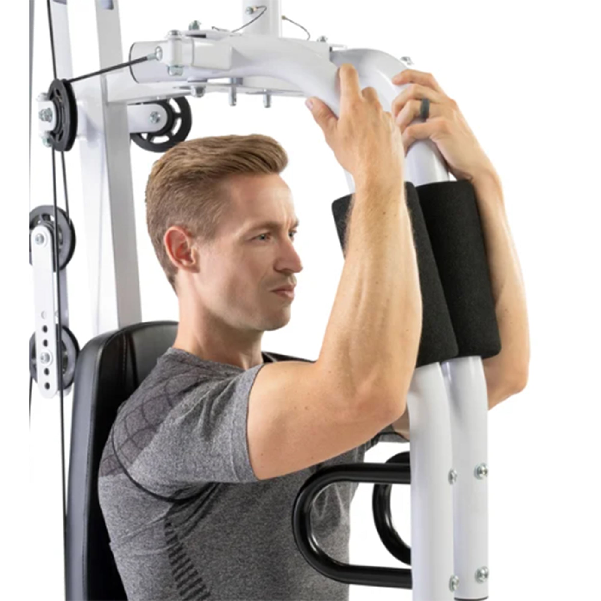 Marcy 150 lb Stack Home Gym, Full Body Strength Training Workout Machine, Black - VMInnovations