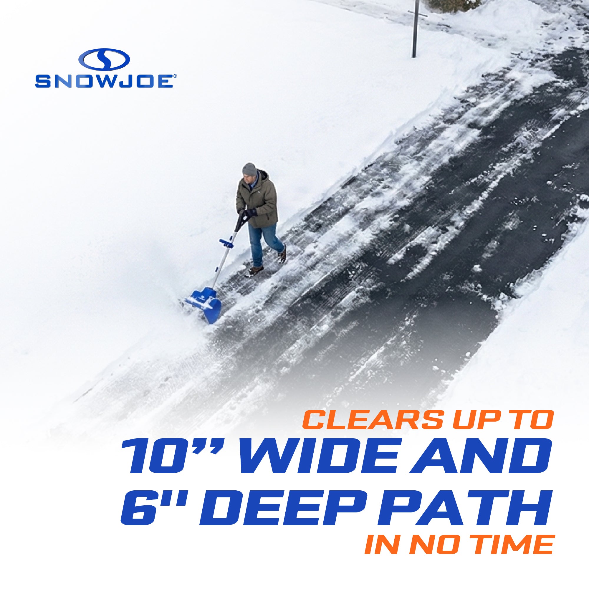 Snow Joe 24V Cordless Snow Shovel Kit for Driveway Winter Snow Removal, 24V-SS10 - VMInnovations