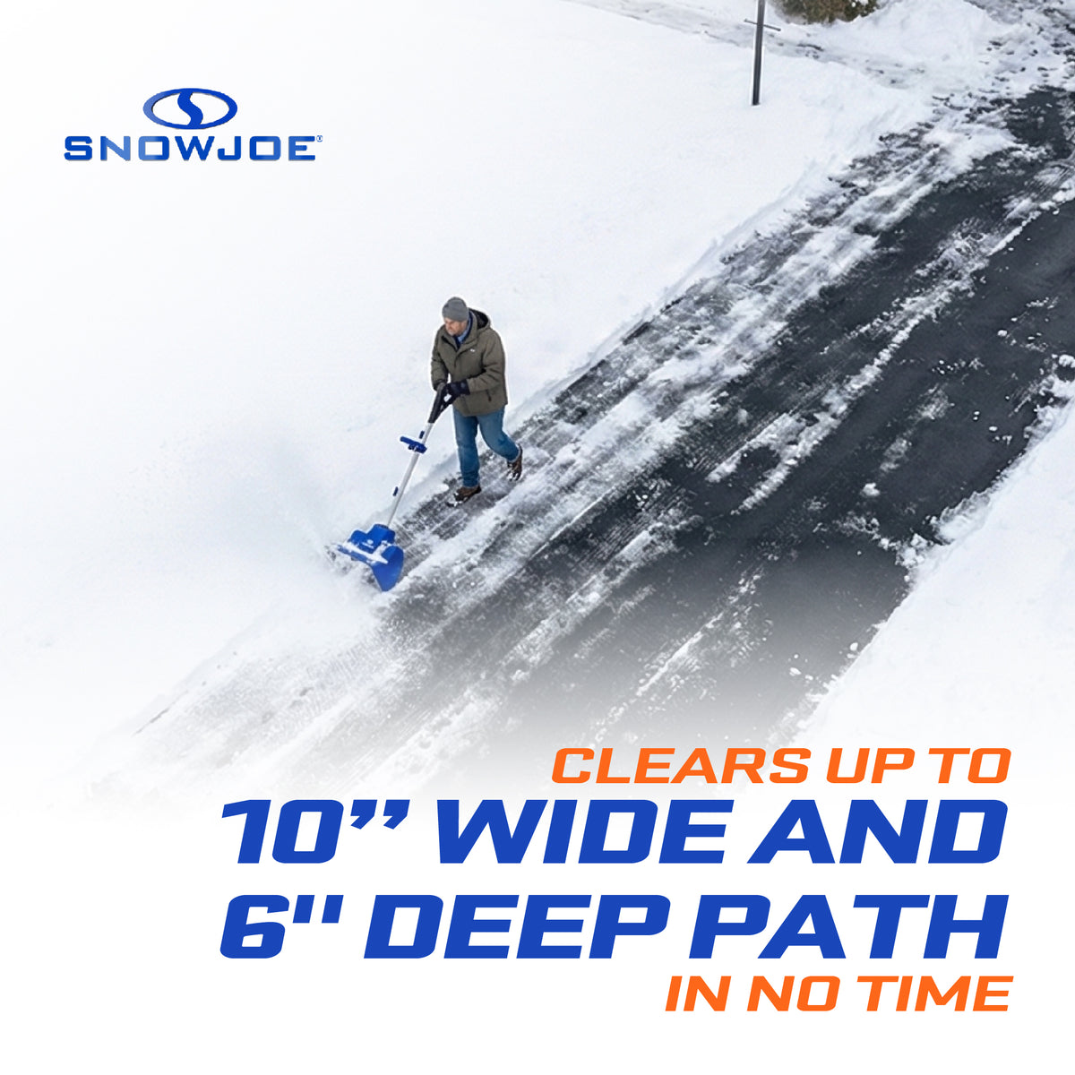 Snow Joe 24V Cordless Snow Shovel Kit for Driveway Winter Snow Removal, 24V-SS10