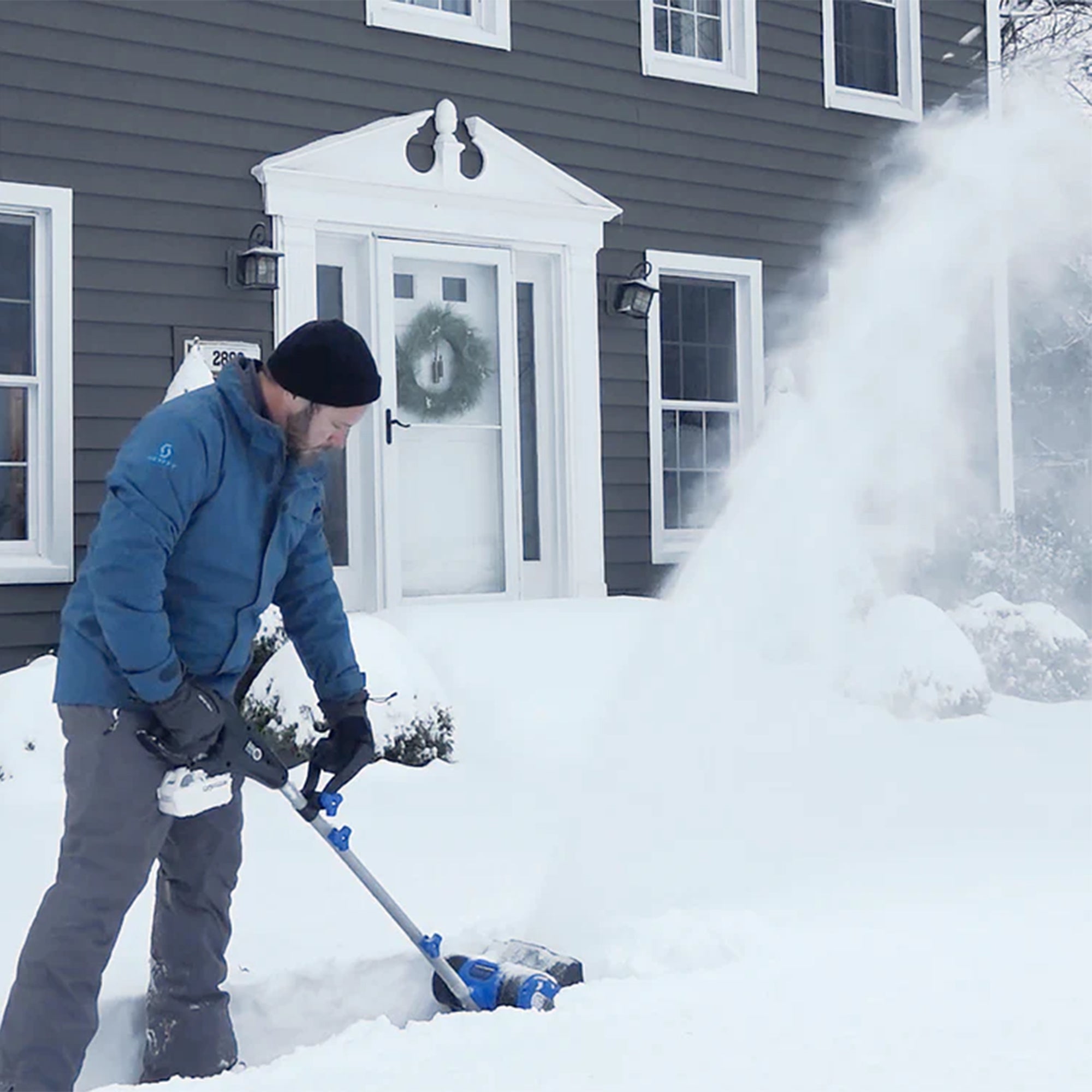 Snow Joe 50 Lbs Melt Enviro Blend Snow Deicer & Snow Joe Cordless Snow Shovel