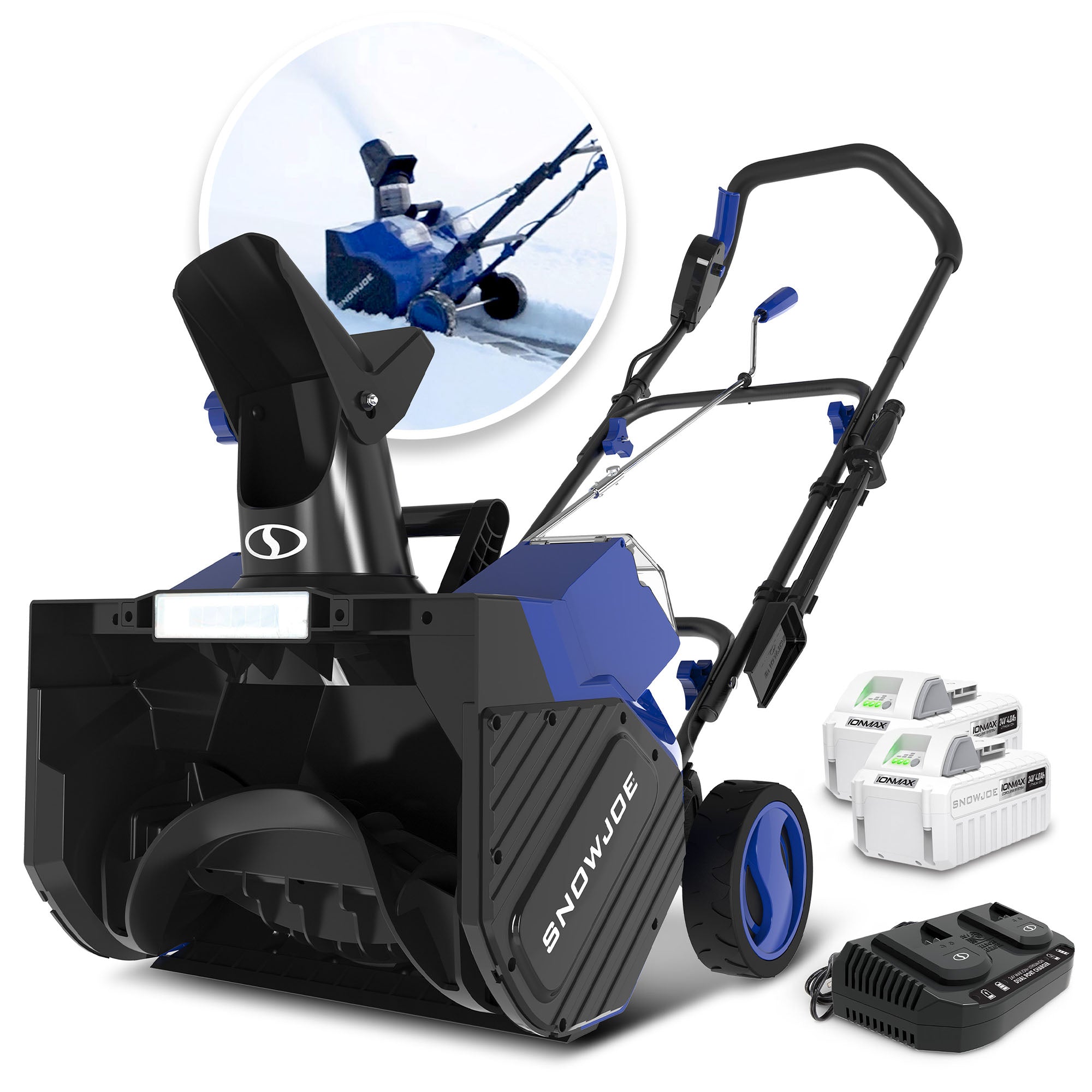 Snow Joe IONMAX 24V Cordless Snow Blower with Electric Engine Type, 24V-X2-SB18