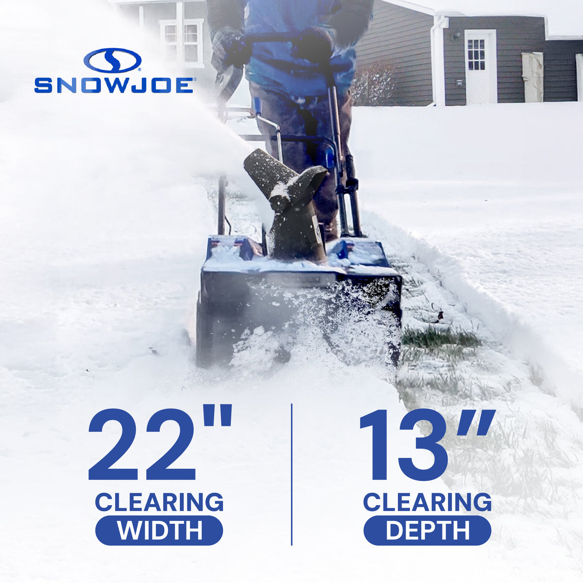 Snow Joe Electric Snow Blower, 22" 14.5-Amp Single Stage, LED Light (Open Box)