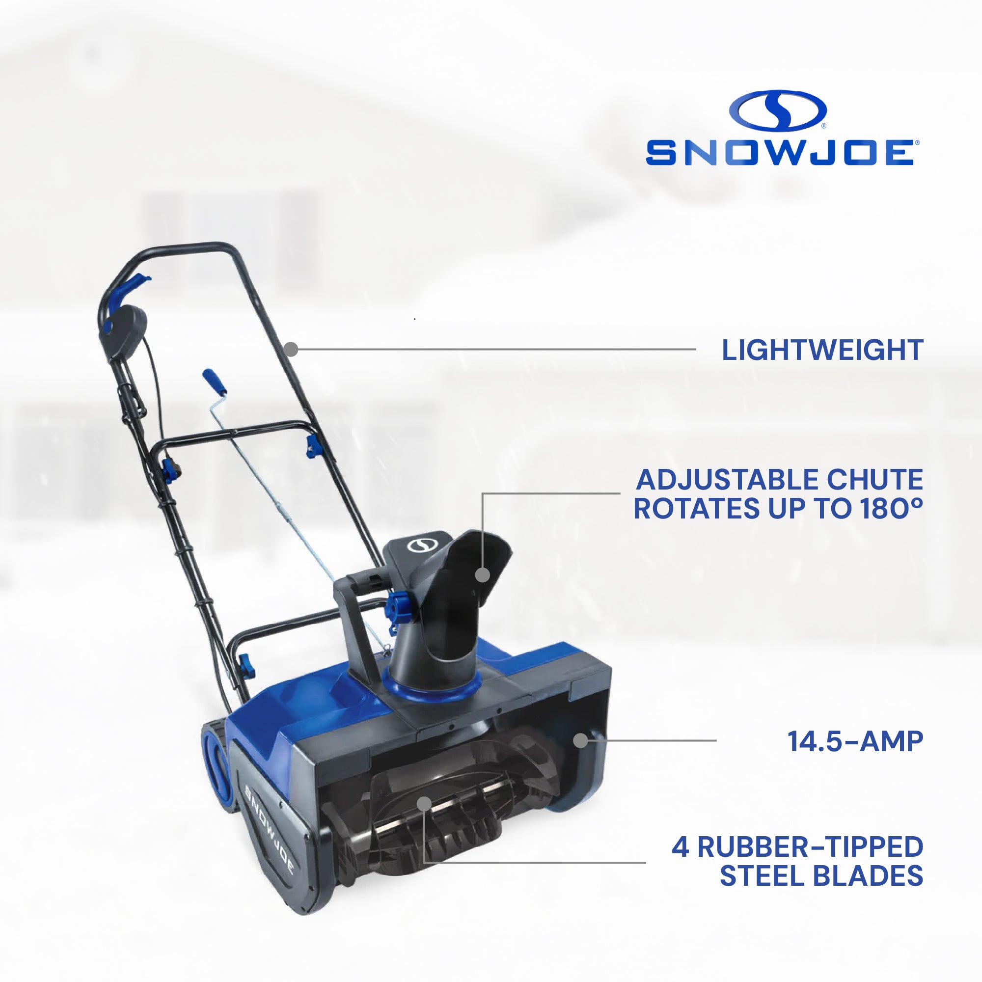 Snow Joe Electric Snow Blower, 22-Inch 14.5-Amp Single Stage, LED Light, SJ626E - VMInnovations
