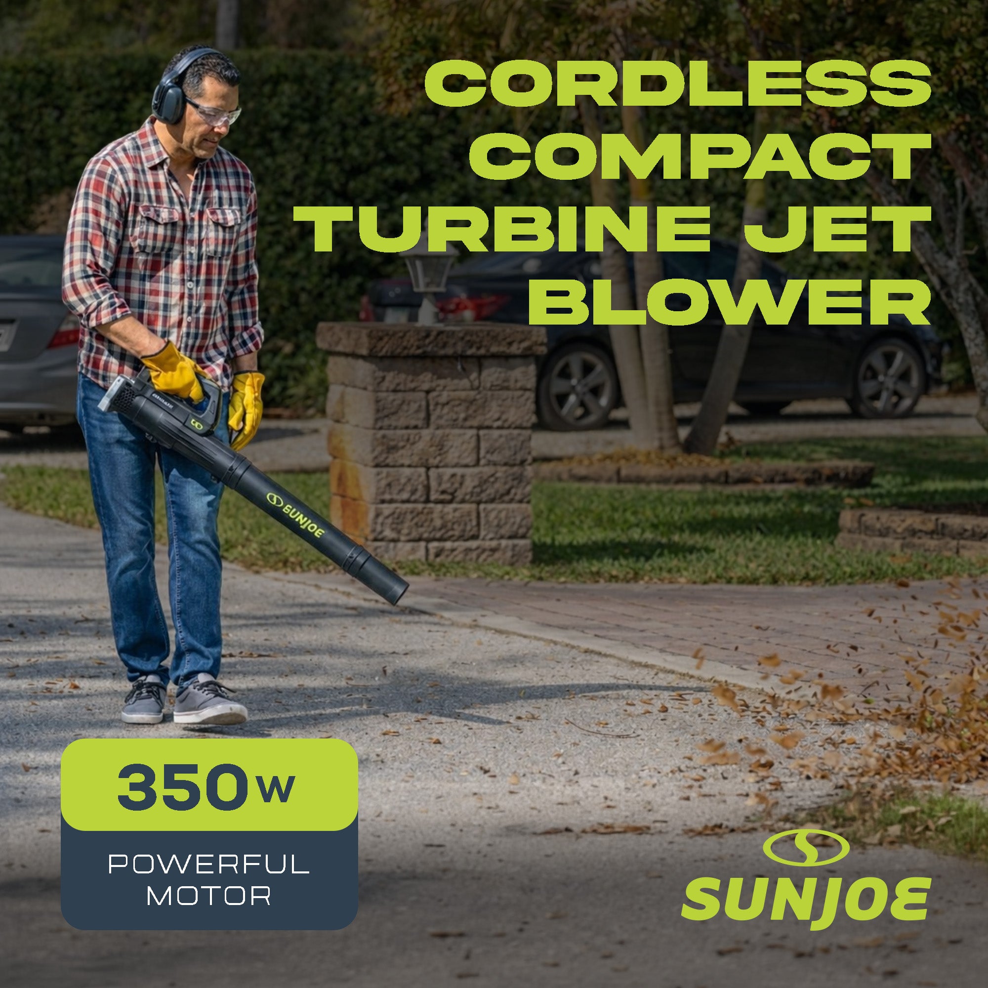Sun Joe 24V Jet Leaf Blower Cordless Compact Turbine (Tool Only), 24V-TB-CT