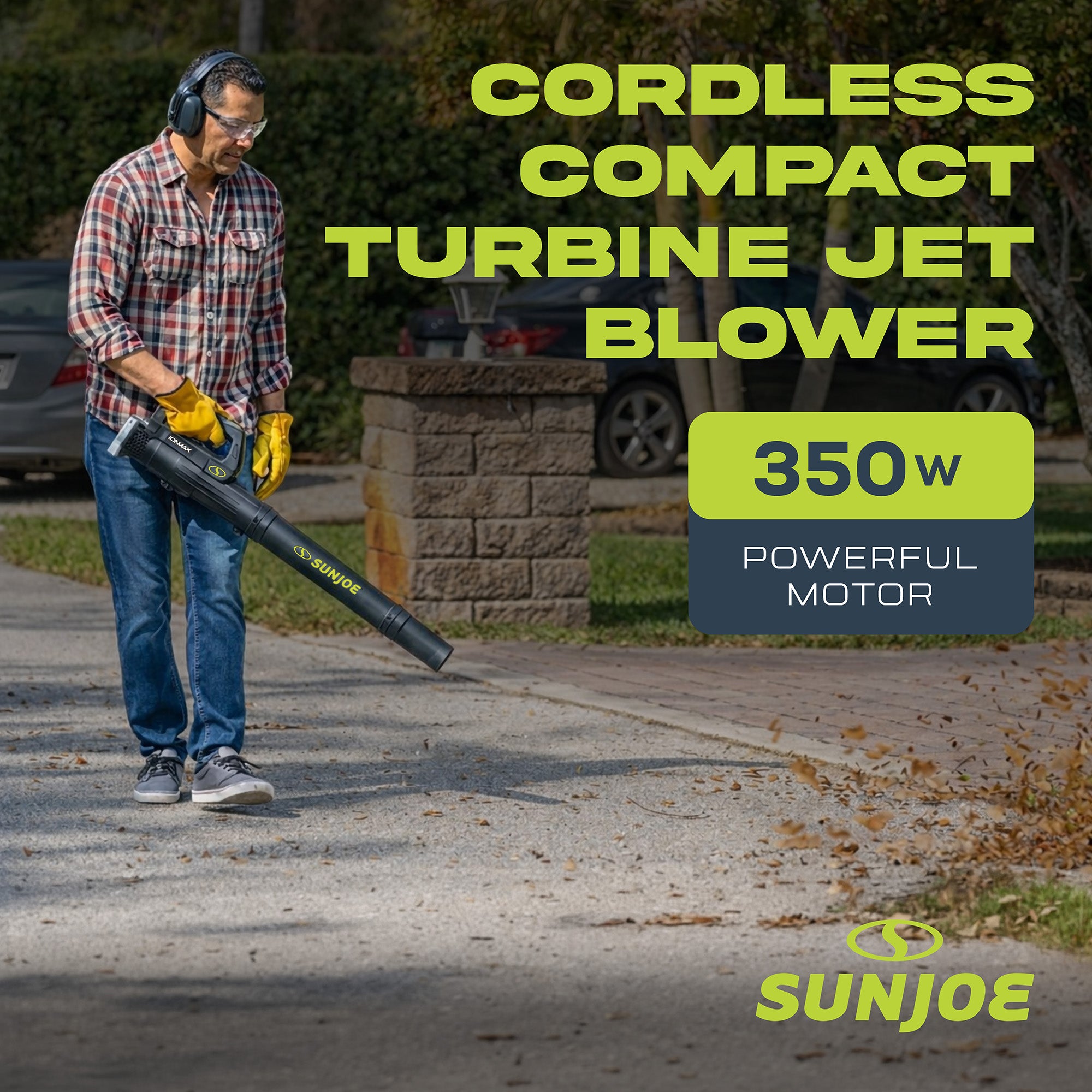 Sun Joe 24V Jet Leaf Blower Cordless Compact Turbine (Tool Only), 24V-TB-CT