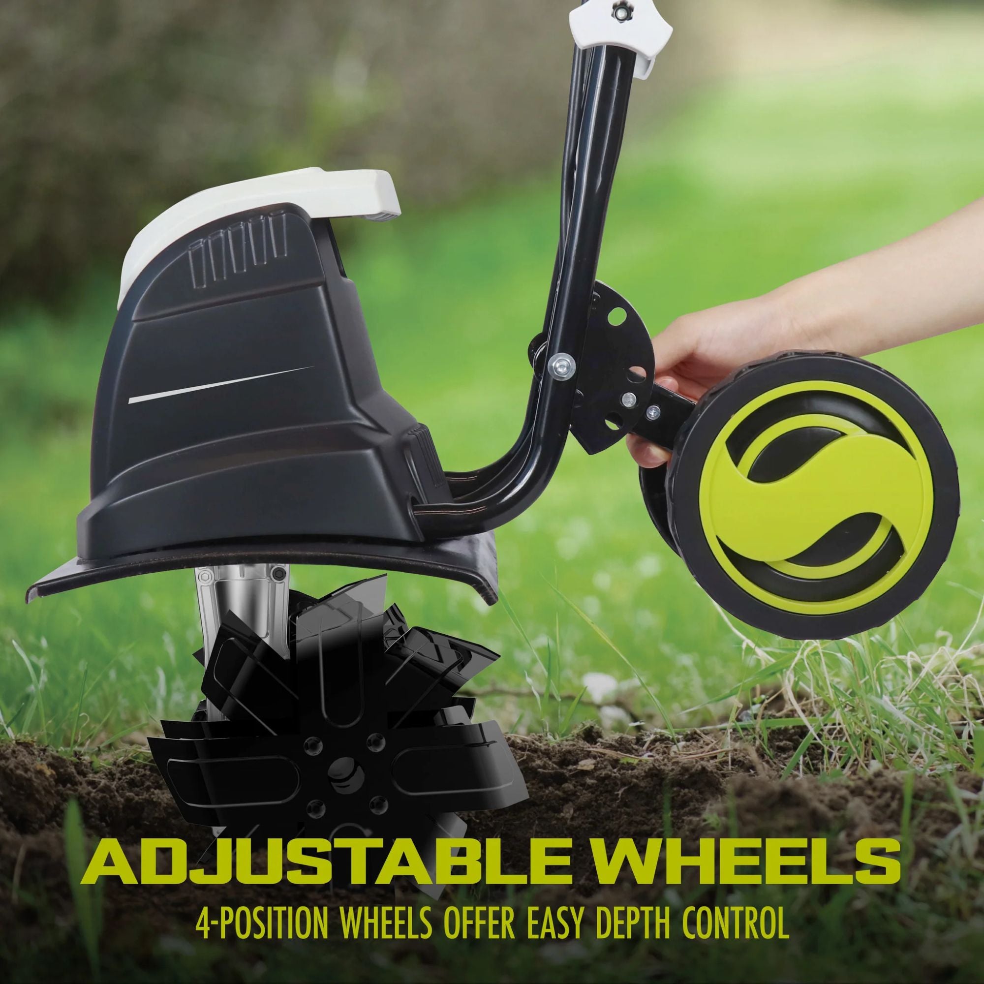 Sun Joe Electric Garden Tiller Cultivator, Steel Tines, 15 Amp, 15.7" (Used)