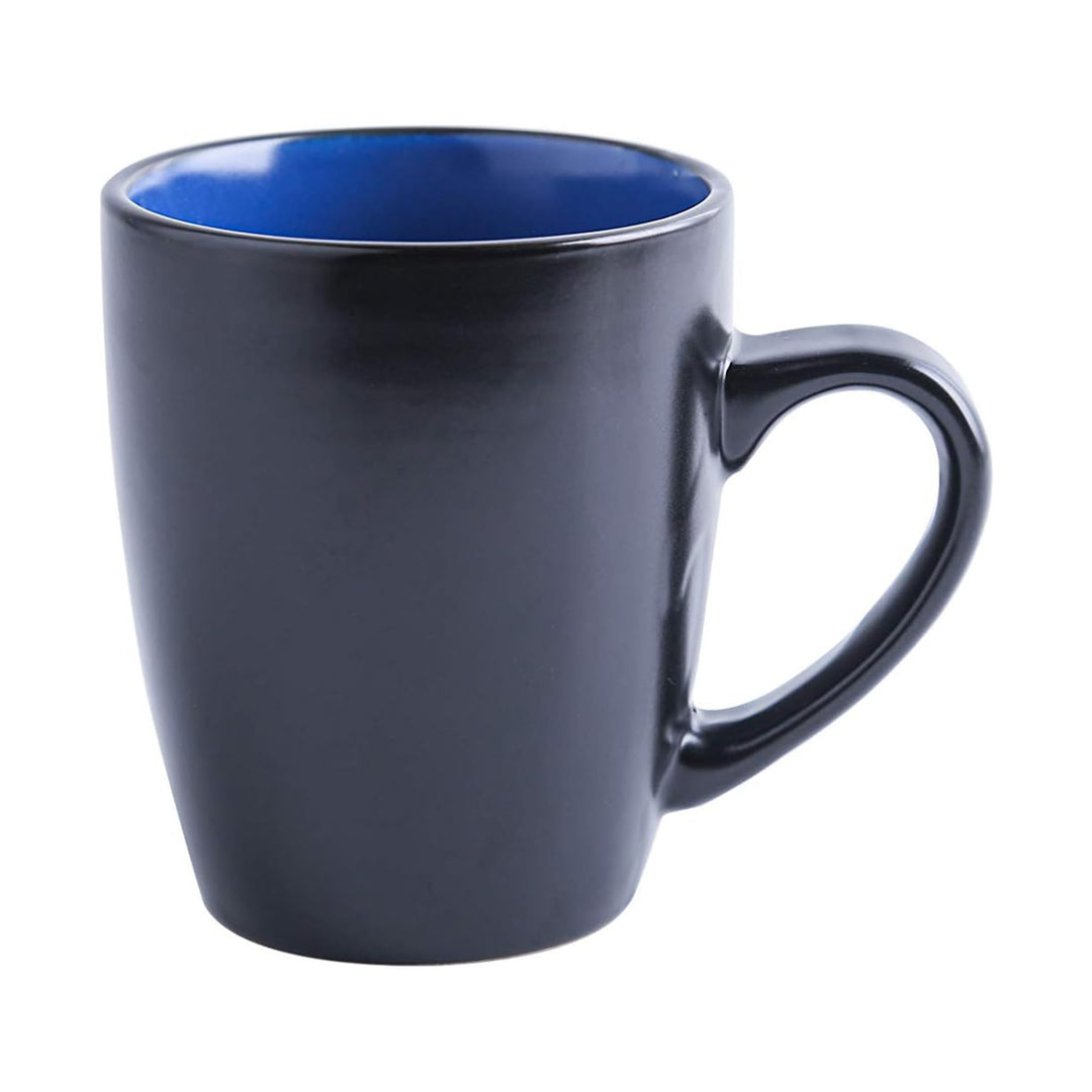 Stone Lain Albie Stoneware 16 Piece Dinnerware Set, Service for 4, Blue & Black - VMInnovations
