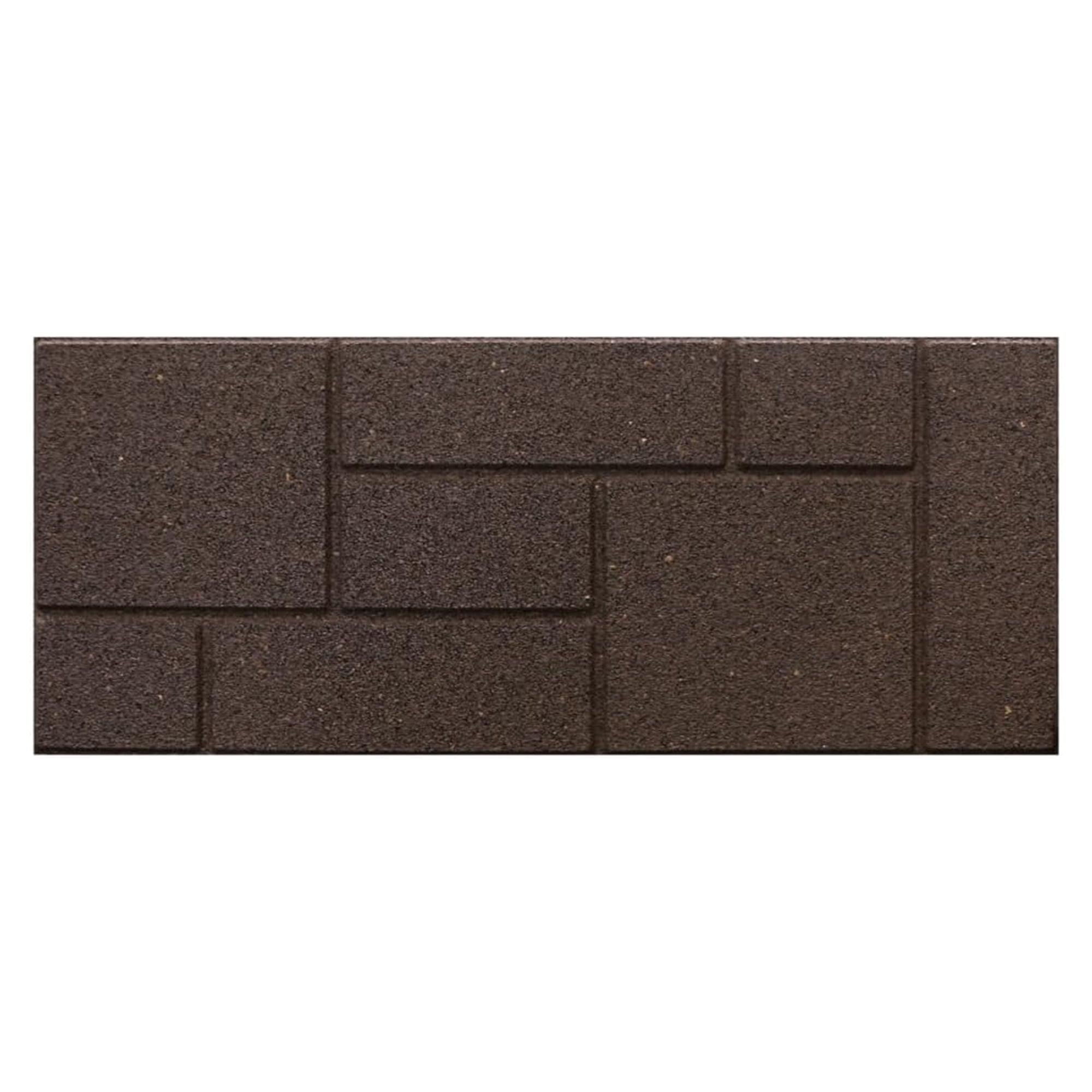 TierraVerde 4 Pack 10" x 24" Cobblestone Stair Tread Decorative Panels, Brown
