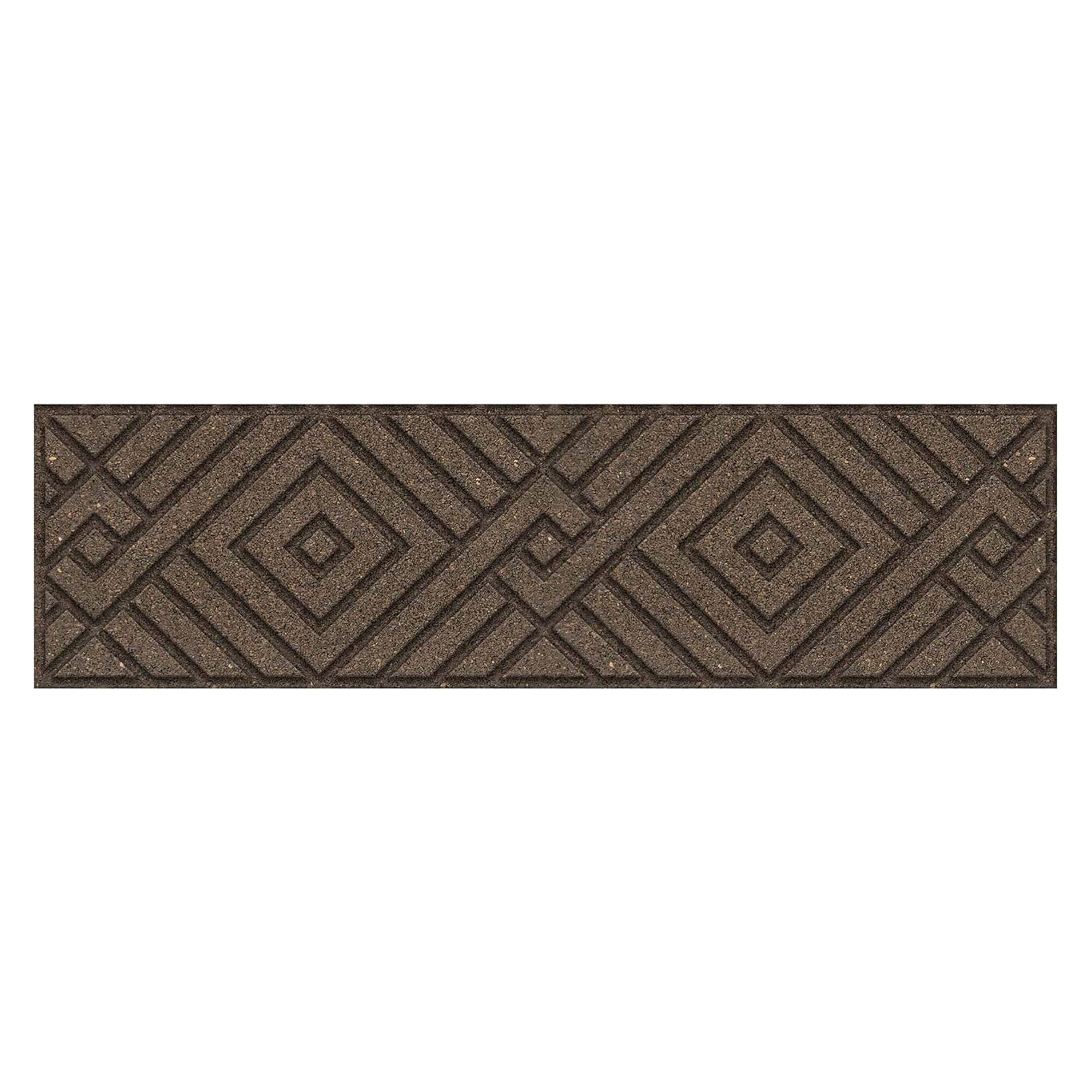 TierraVerde 4 Pack 10"x36" Diamond Weave Stair Tread Decorative Panels, Brown