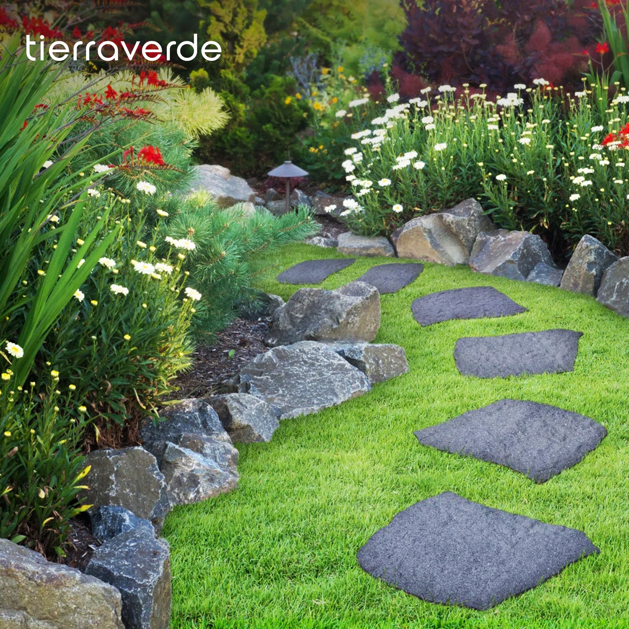 Garden Central 4pk 18"x22" Natural Rock Stepping Stones for Walkways (Open Box) - VMInnovations