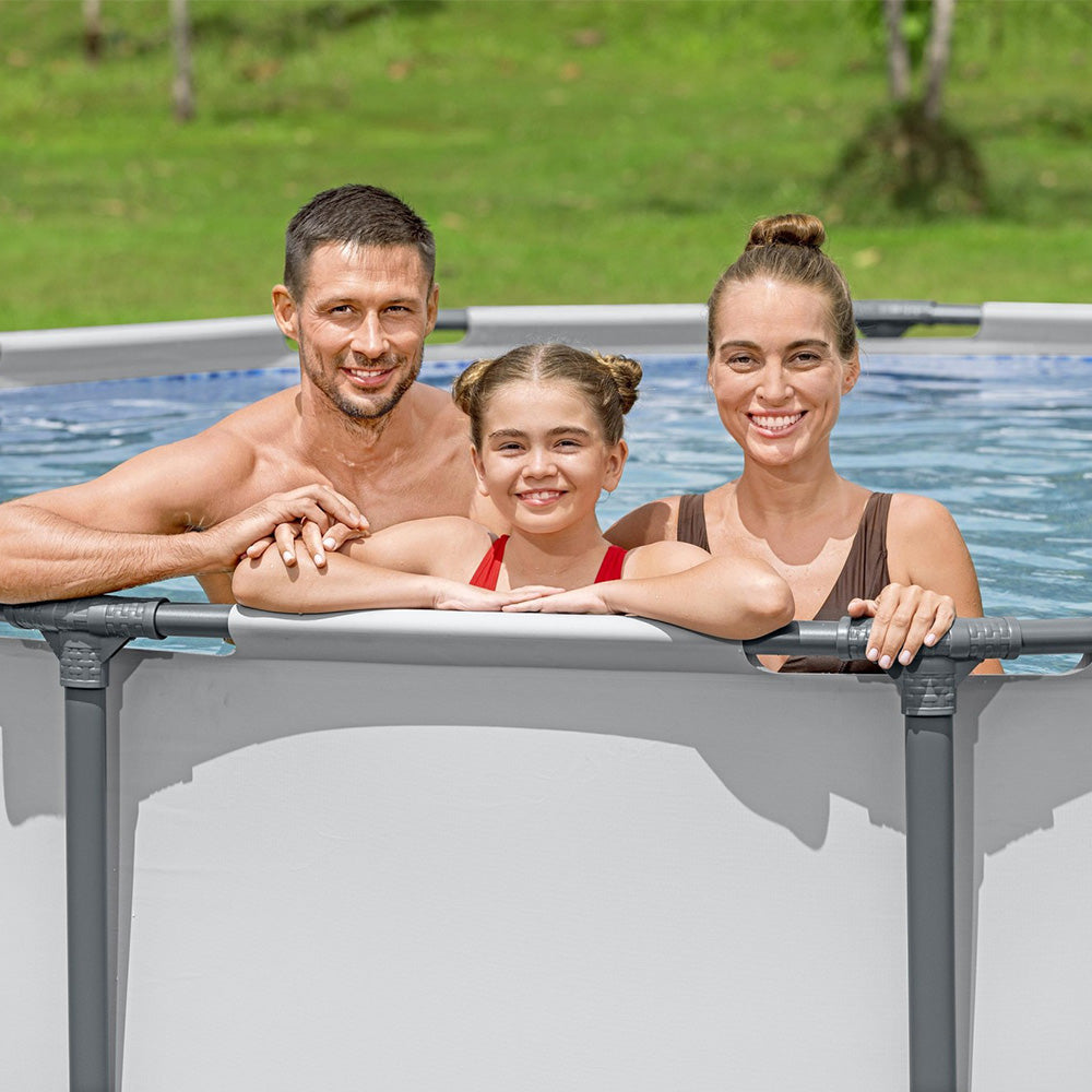Bestway Steel Pro MAX 14'x48" Round Above Ground Pool with Pump & Cover, 2 Pack - VMInnovations