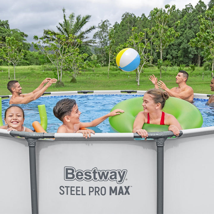 Bestway Steel Pro MAX 14'x48" Round Above Ground Pool with Pump & Cover, 2 Pack