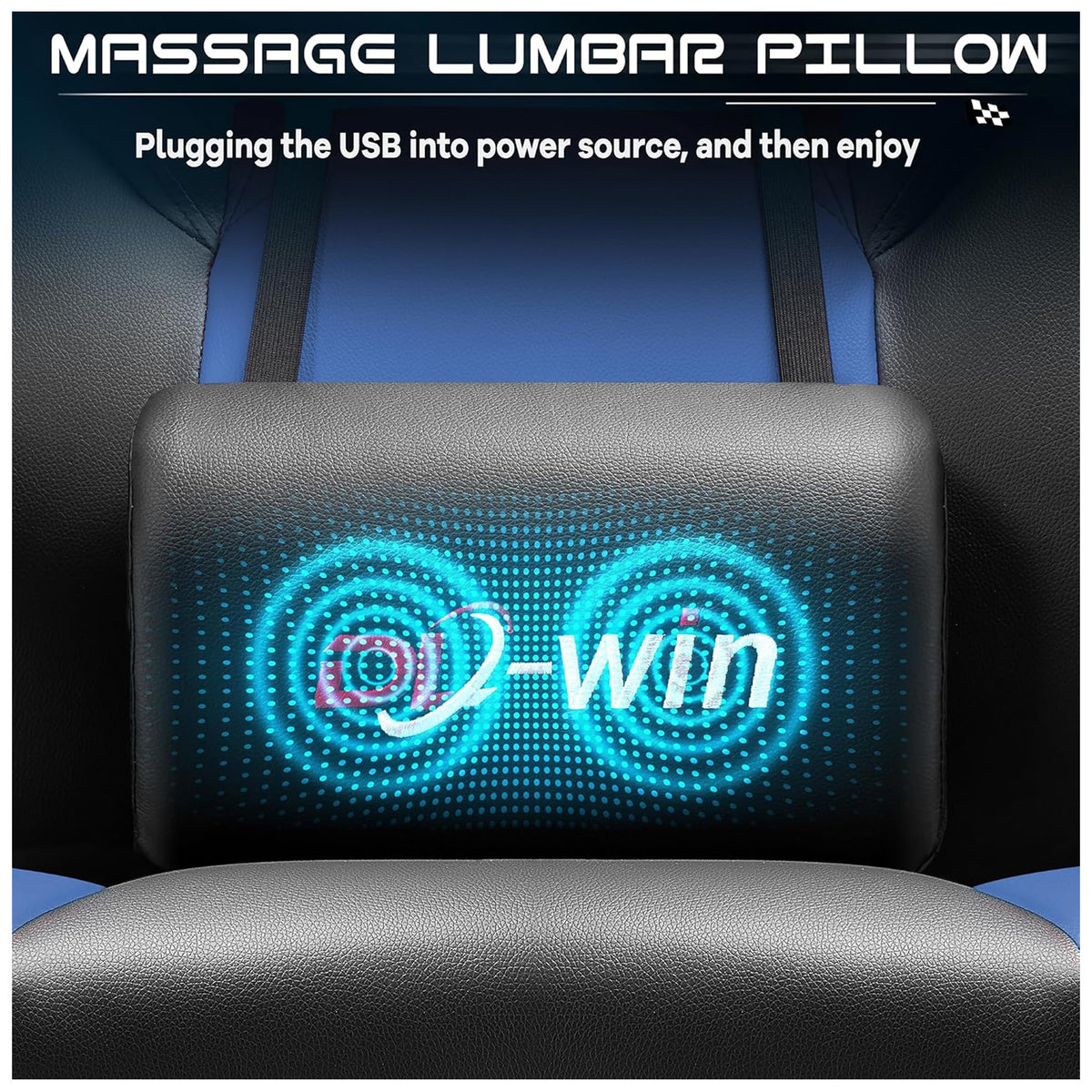Meilocar Adjustable Gaming Chair w/ Footrest, Massage Lumbar Support (For Parts)